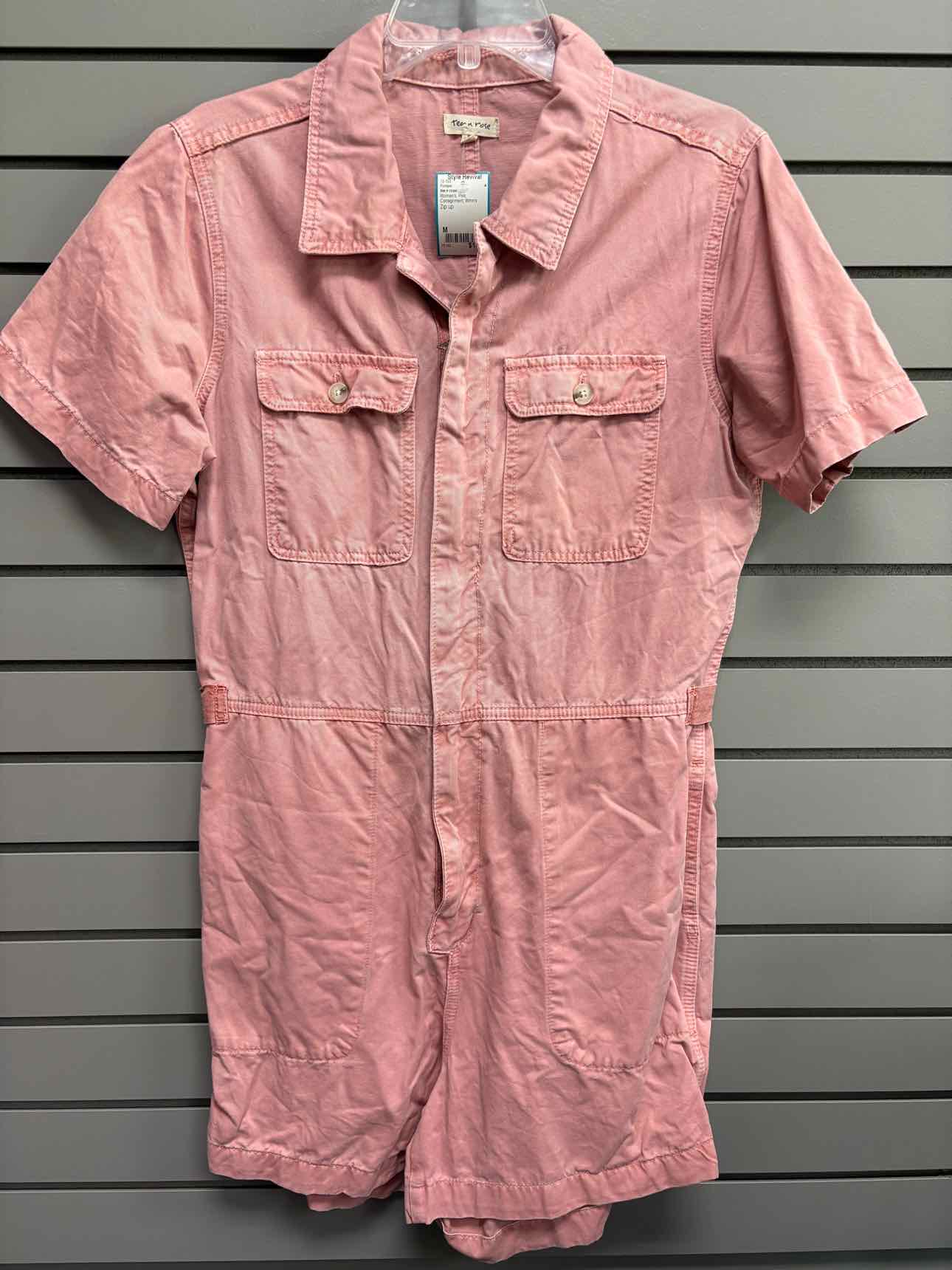 Women's Women Size M Pink tea n rose Romper