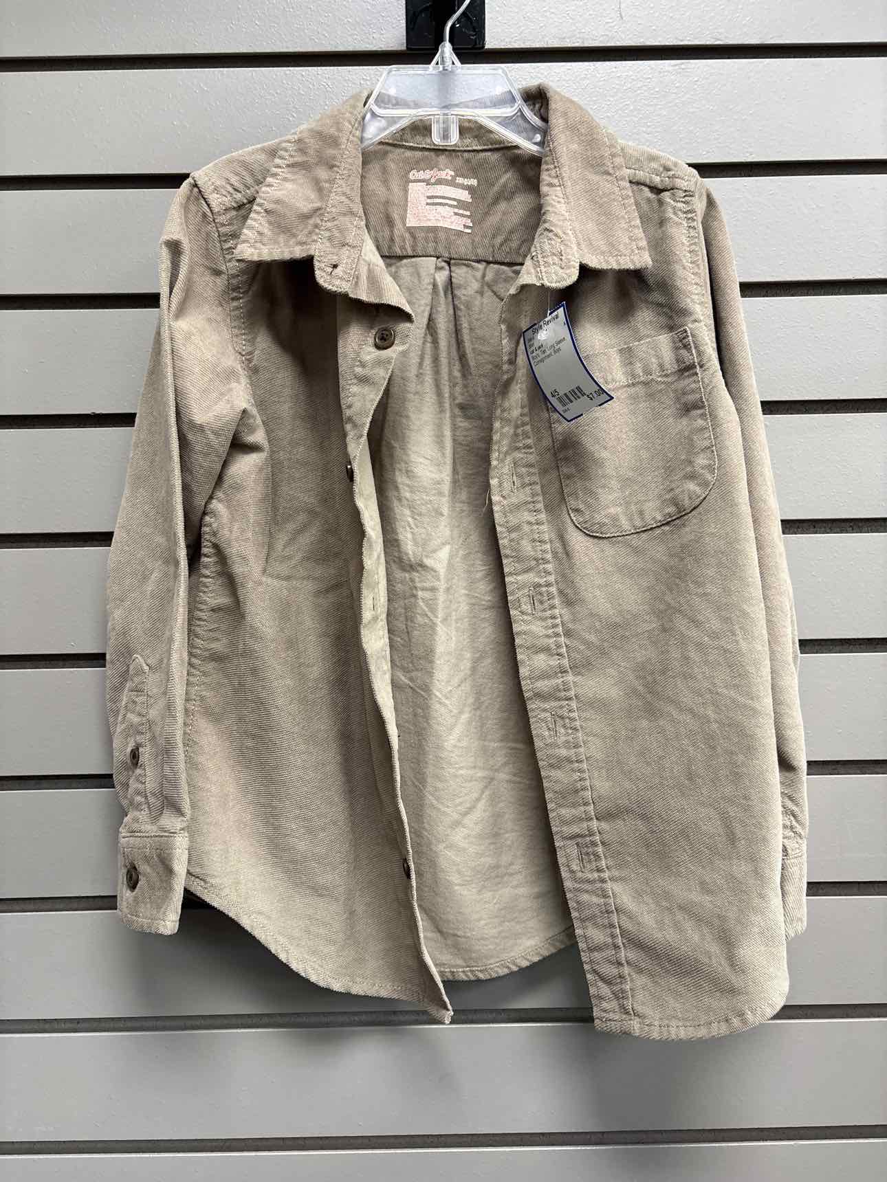 Boy's Child Size 4/5 Tan Long Sleeve Shirt