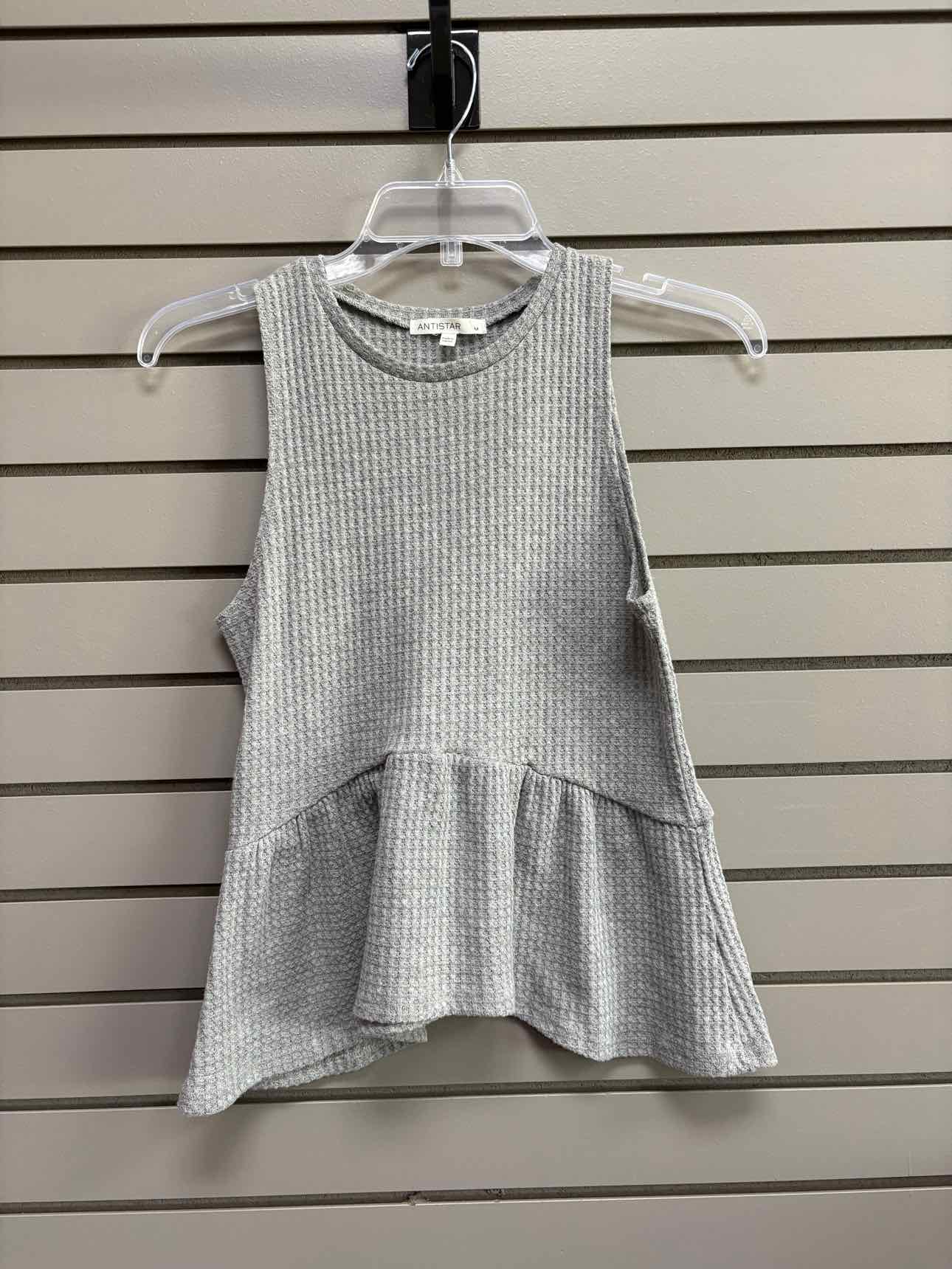Women's Women Size S Gray Antistar Waffle Knit Tank Shirt