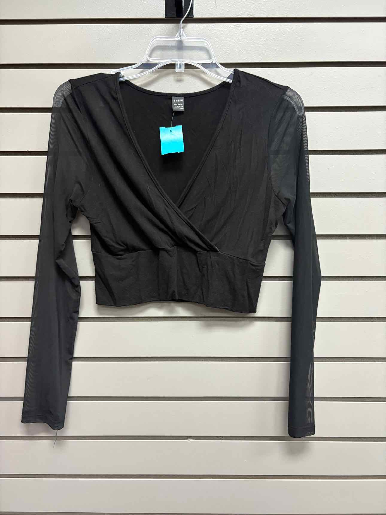 Women's Women Size L Black Shein Long Sleeve Shirt
