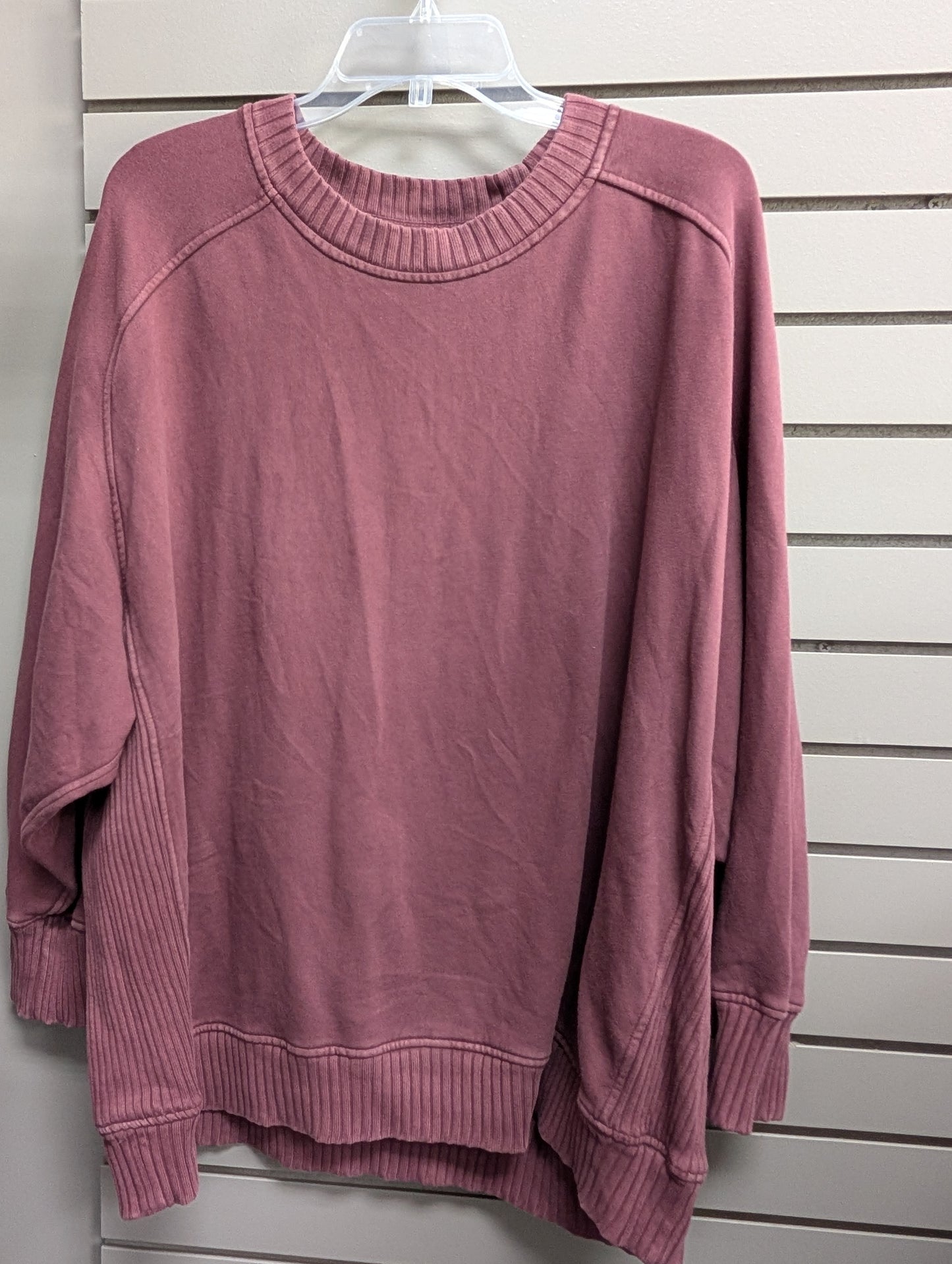Women's Women Size XL Burgundy Aerie Scoop Long Sleeve Sweatshirt