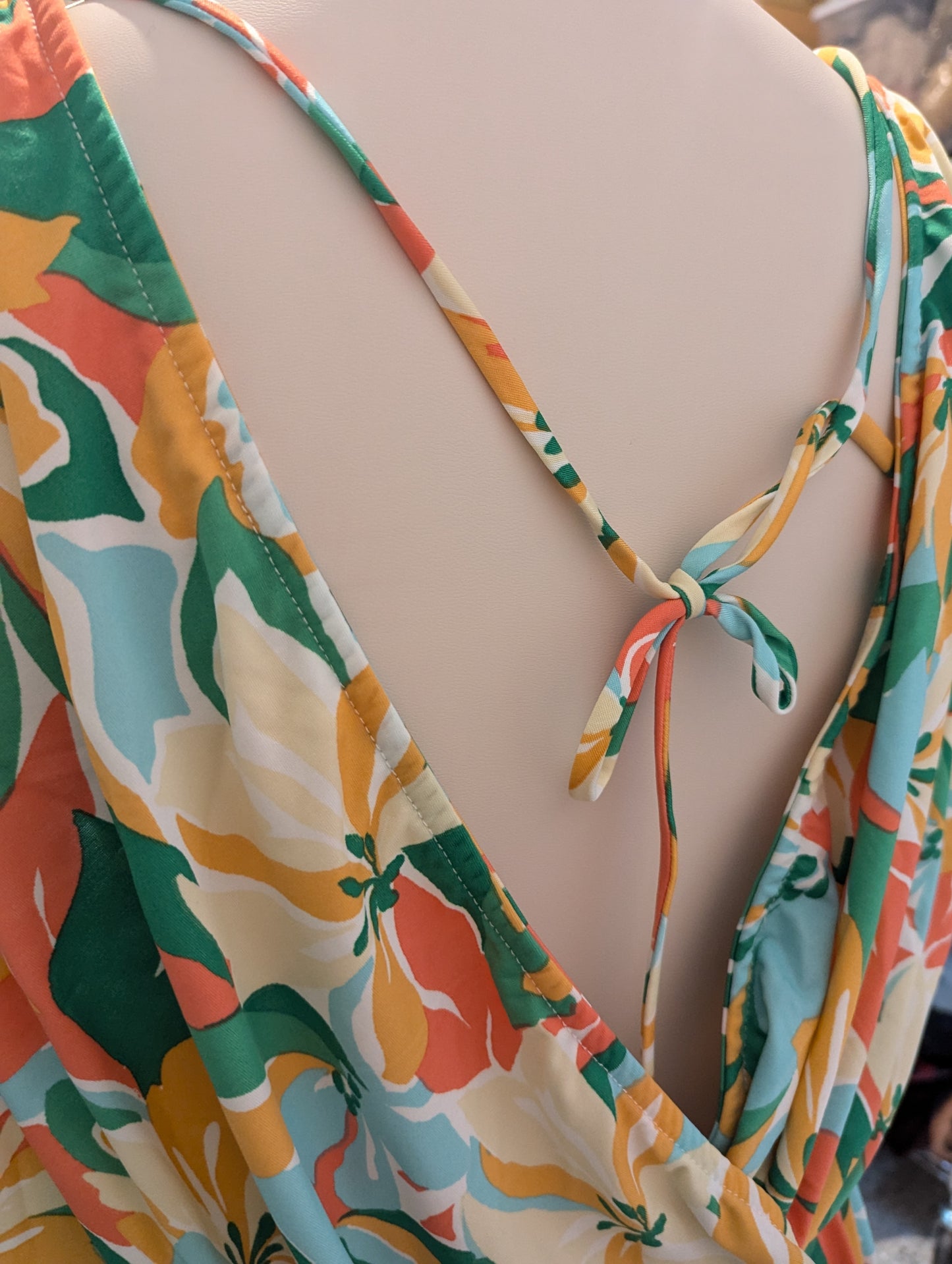 Plus Tropical Wrap Romper