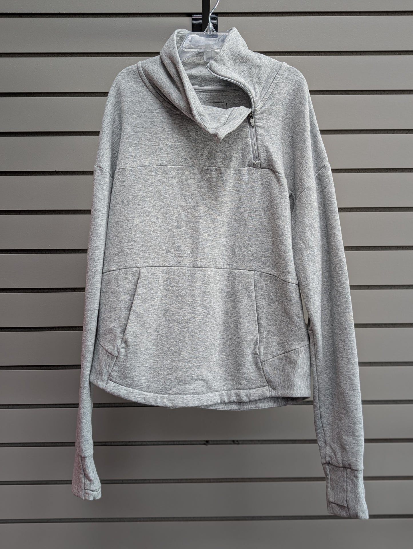 Women's Gray the north face 3/4 Zip Long Sleeve Sweatshirt