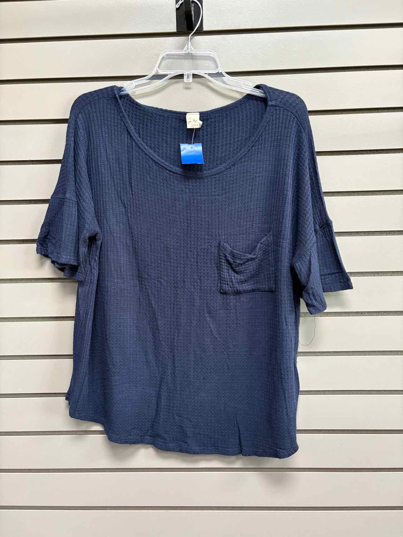 Women's Women Size L Navy 7th ray Waffle Knit Shirt