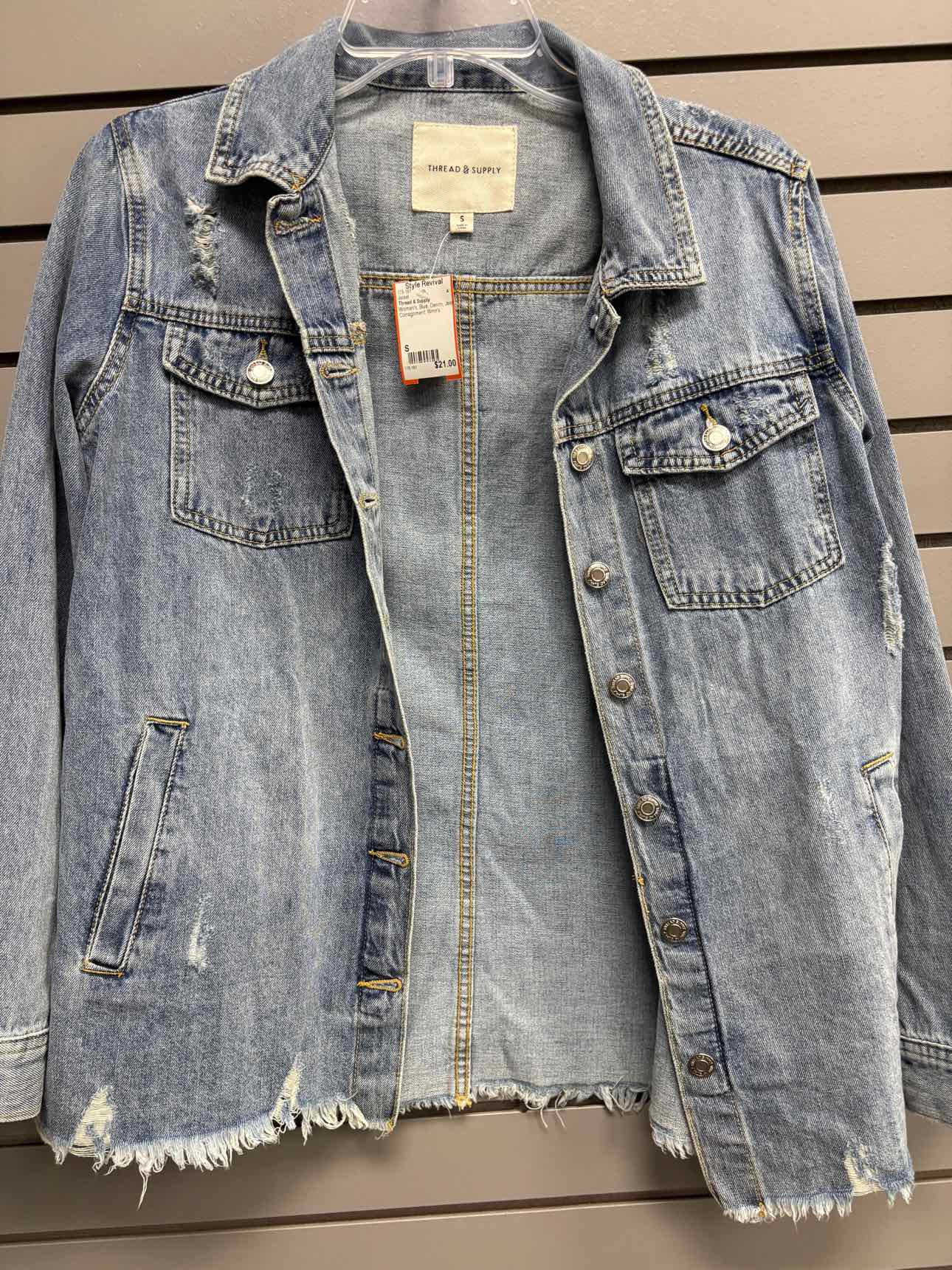 Women's Women Size S Thread & Supply Blue Denim Jean Jacket