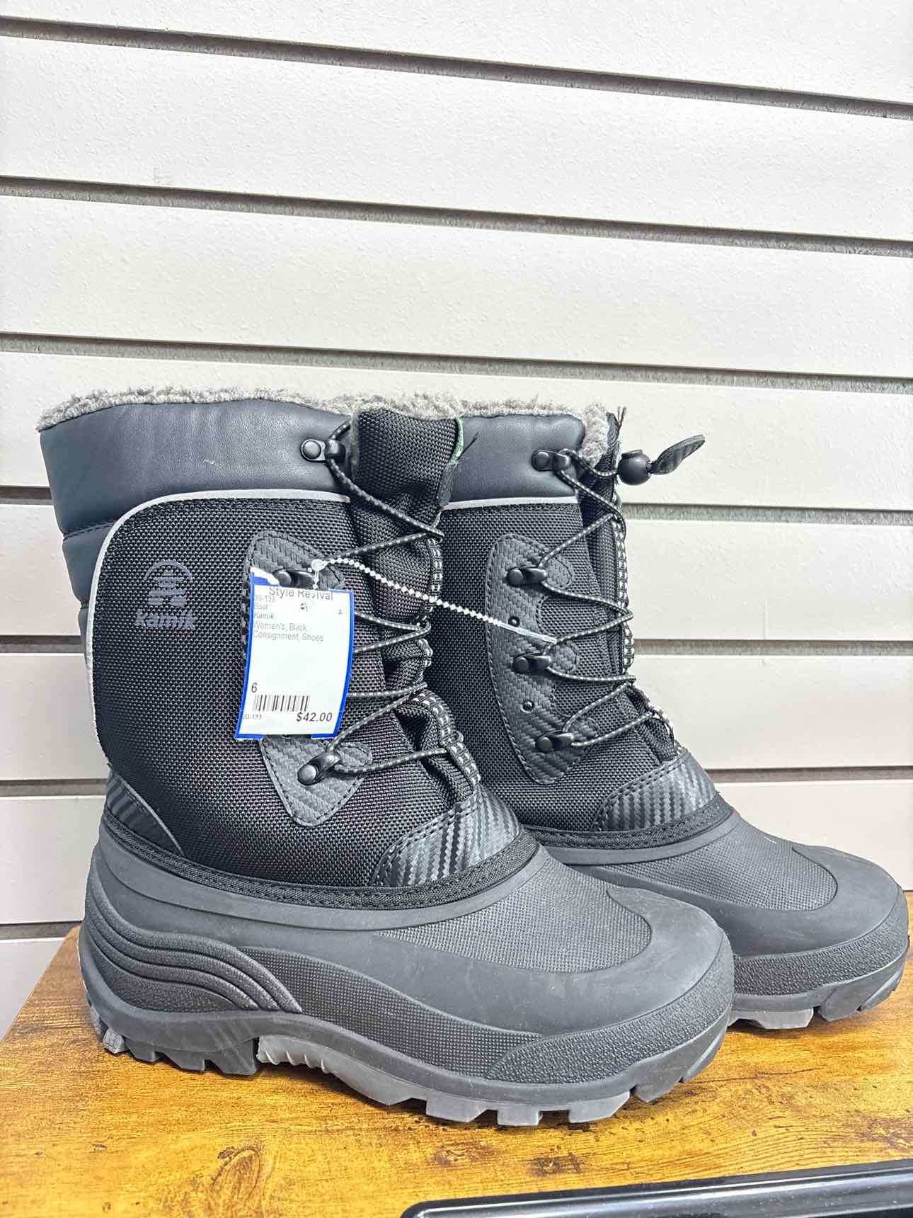 Women's W Shoe Size 6 Black Kamik Boot