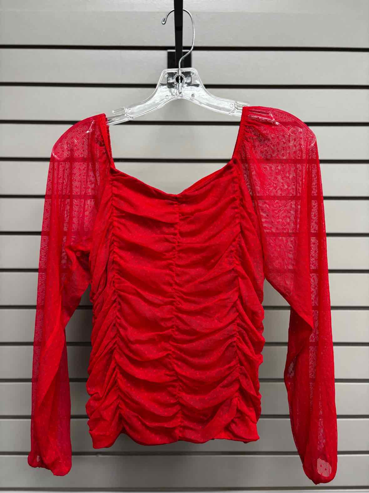 Girl's Child Size 14/16 art class Red Long Sleeve Shirt