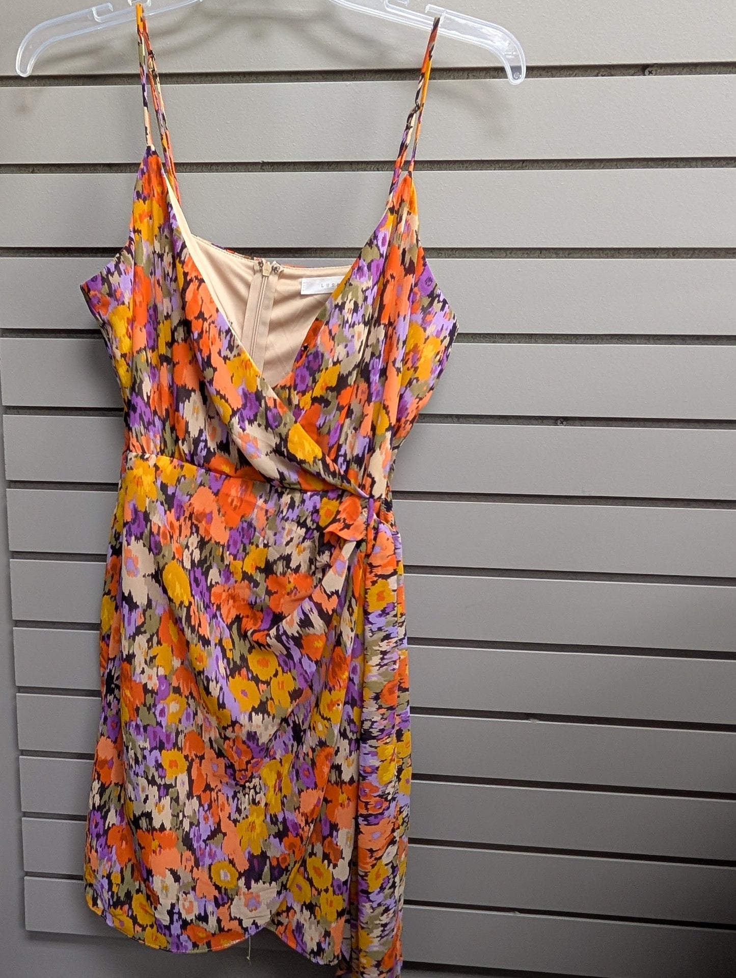 Women's Size Large Multi-Color Lush Tank Above Knee Dress
