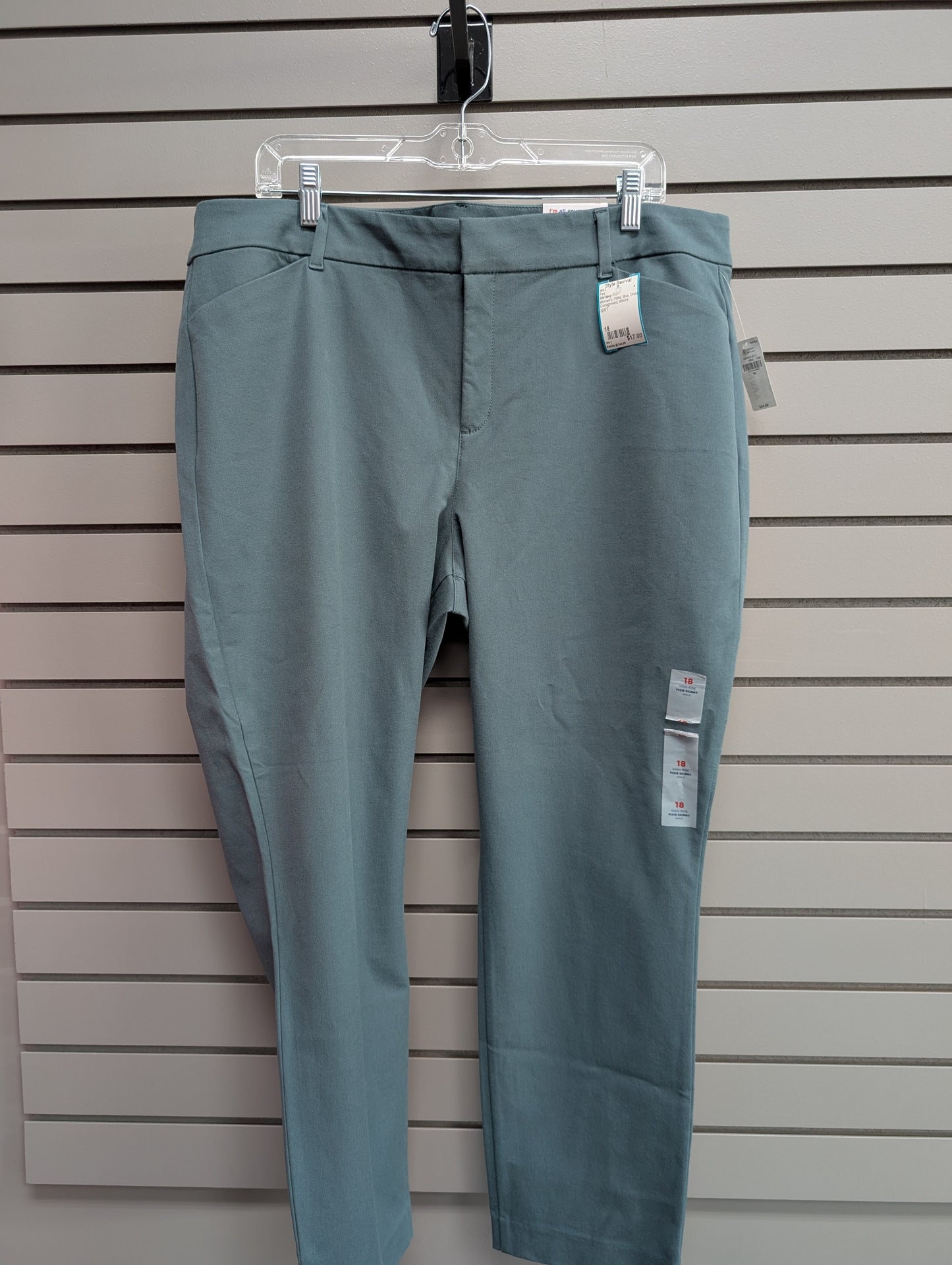 Women's Waist Size 18 Petite Old Navy Blue Dress Pant