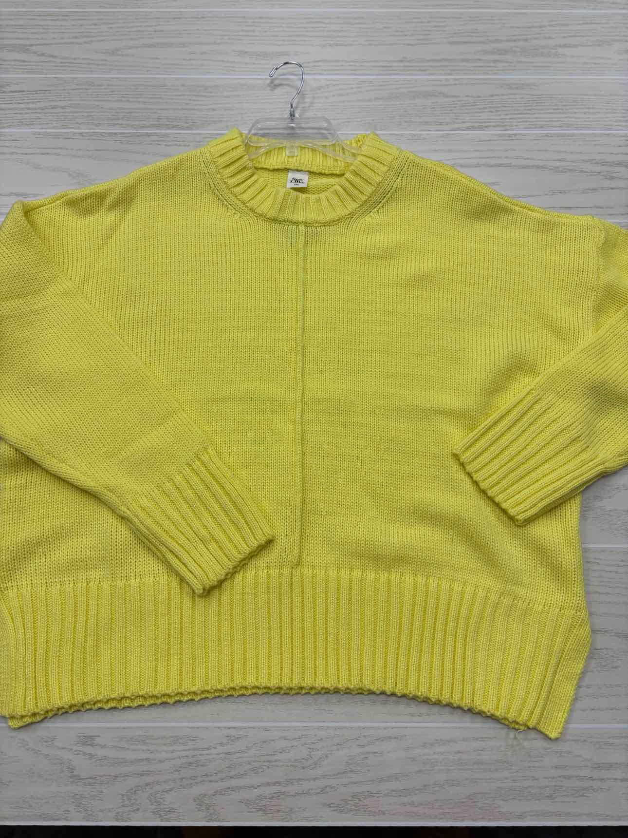 Women Size 2X Yellow Sew In Love Knit Sweater