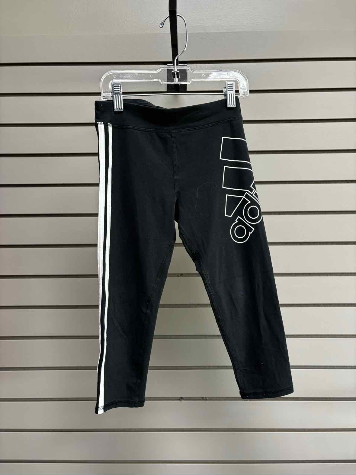 Girl's Child Size 7/8 Adidas Black & White Casual Legging