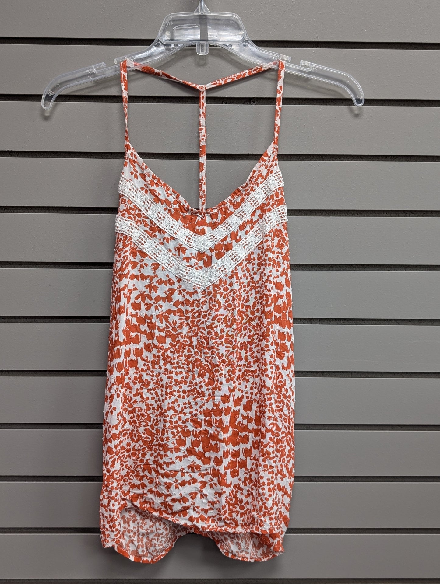 Women's Women Size S Orange Day Trip Floral Tank Shirt