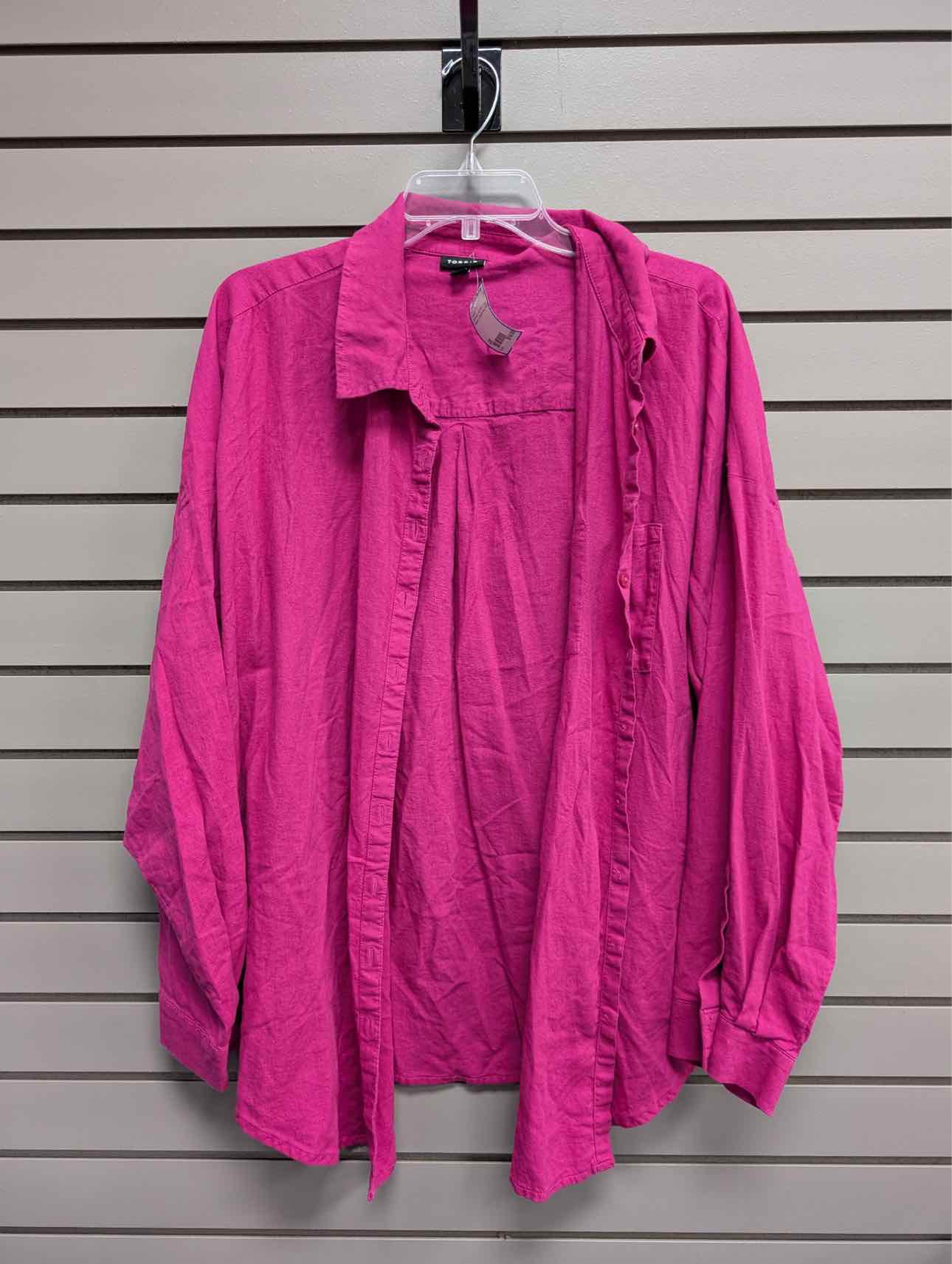 Women's Women Size 2X Hot Pink Torrid Long Sleeve Shirt