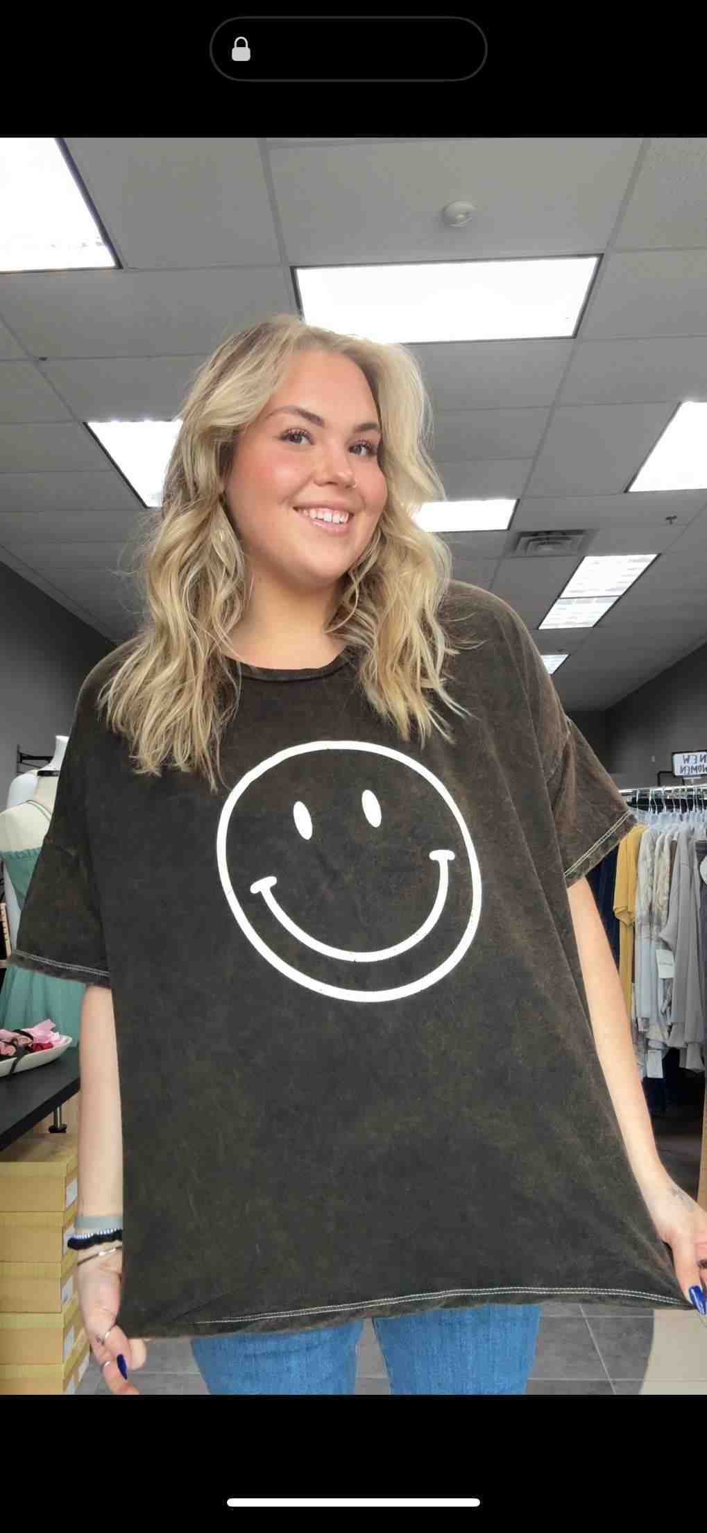 Vintage Smile Oversized Plus Tee