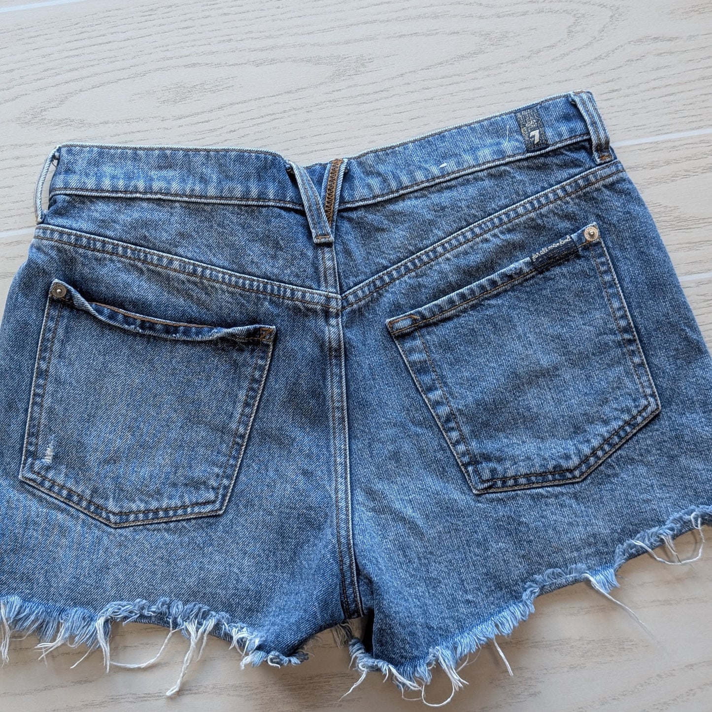 Women Size 28 7 For All Mankind Dark Blue Short