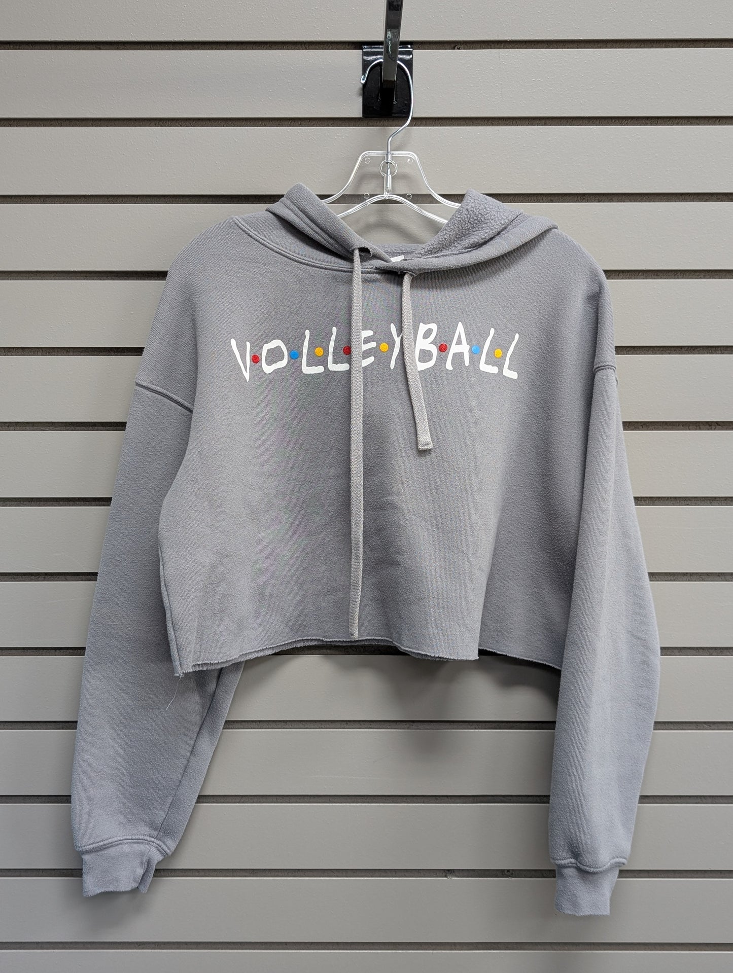 Women's Women Size S Gray Bella + Canvas Hooded Long Sleeve Sweatshirt