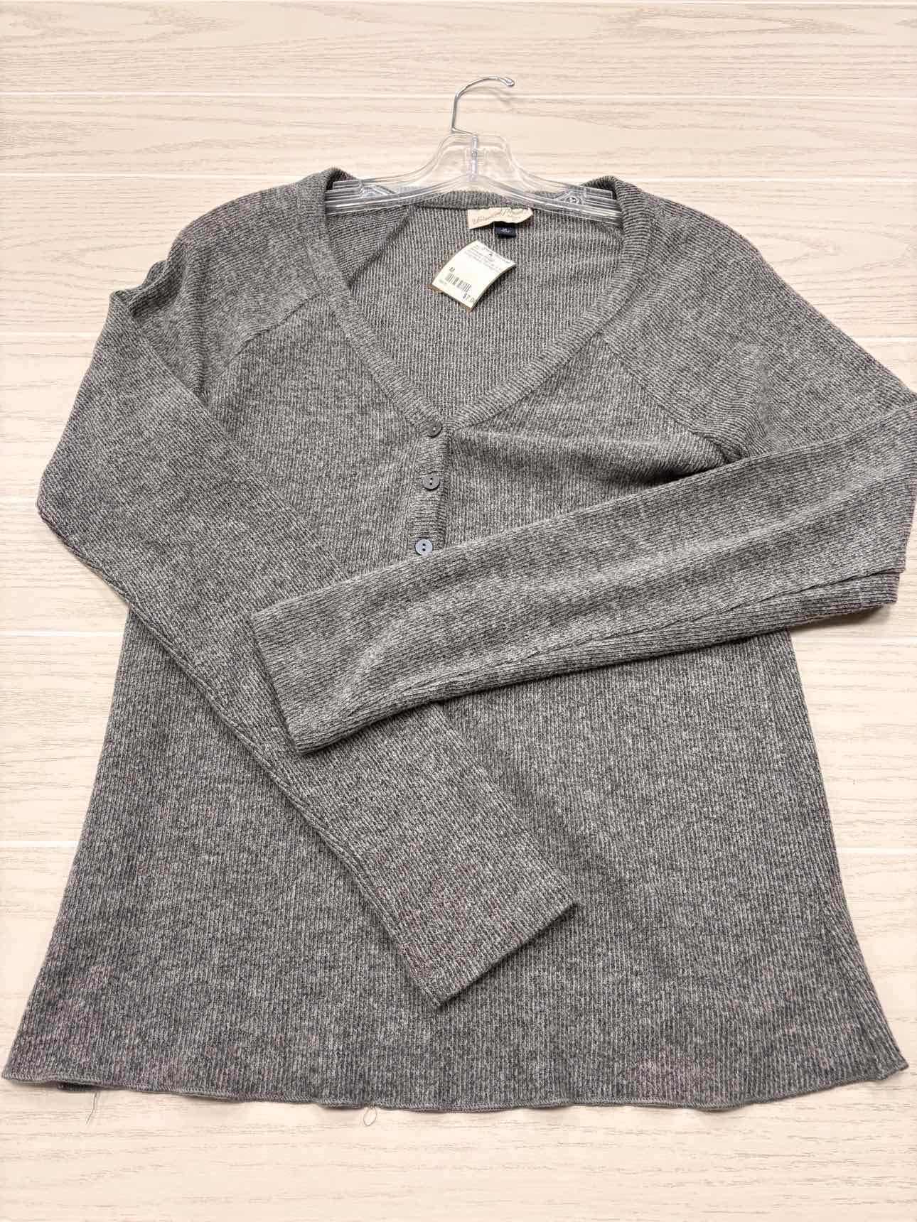 Women's Women Size M Charcoal Universal Thread V-Neck Long Sleeve Shirt