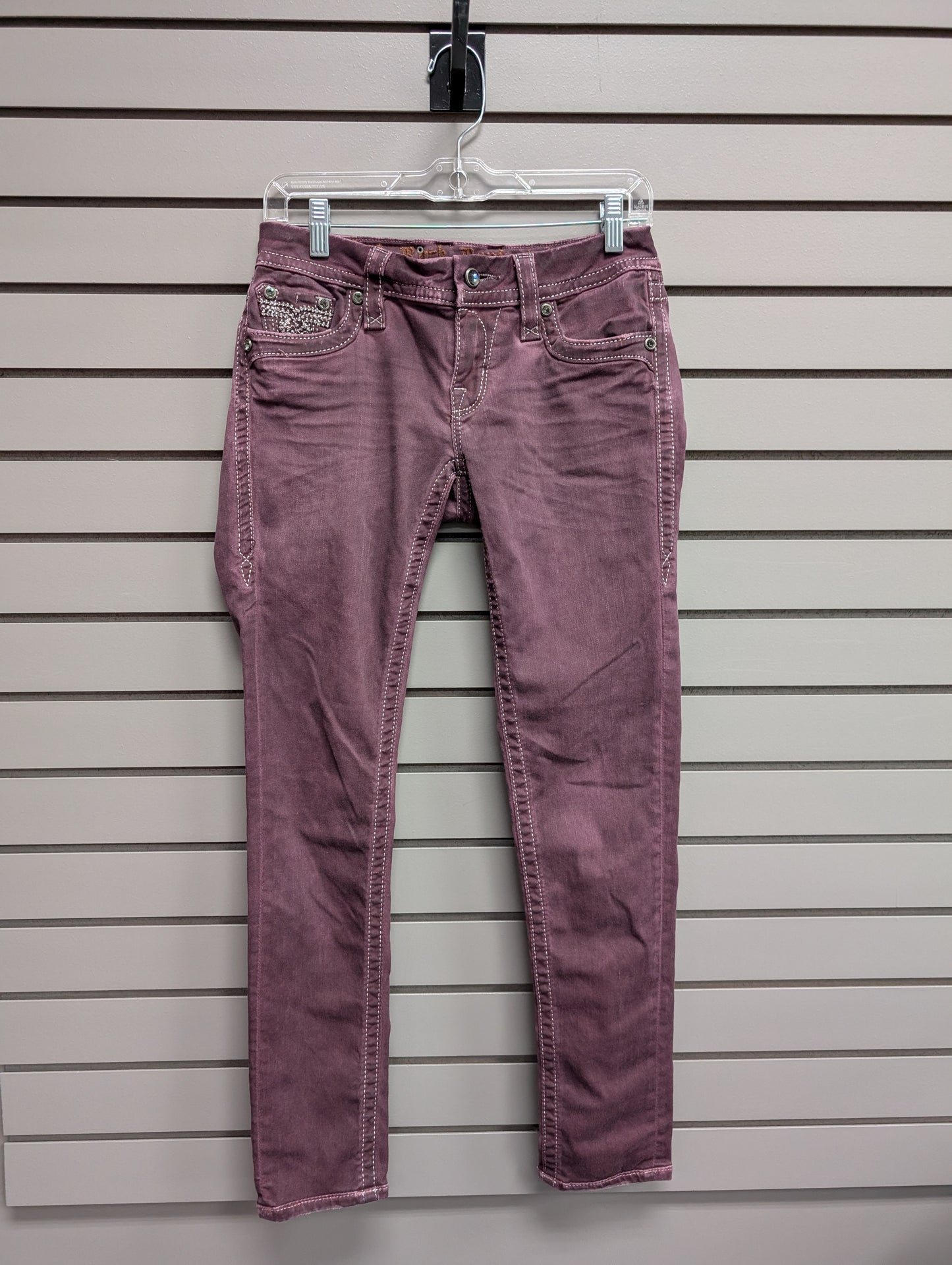 Women's Waist Size 26 Rock Revival Burgundy Jean