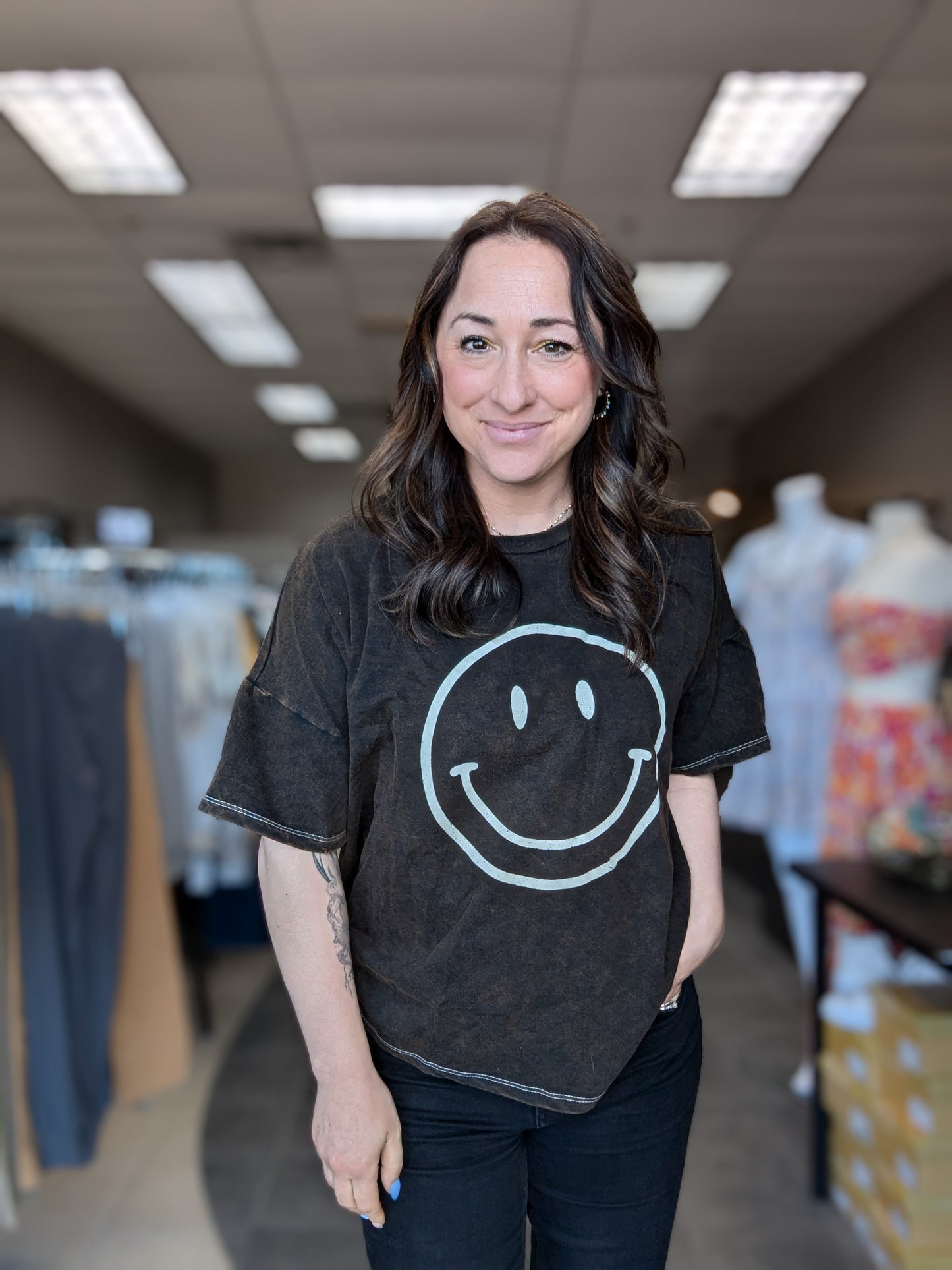 Vintage Smile Oversized Tee
