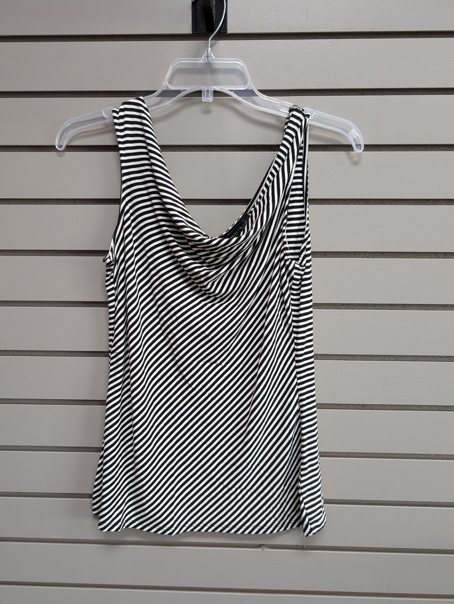 Women's Women Size M Black & White white house black market Stripe Scoop Shirt