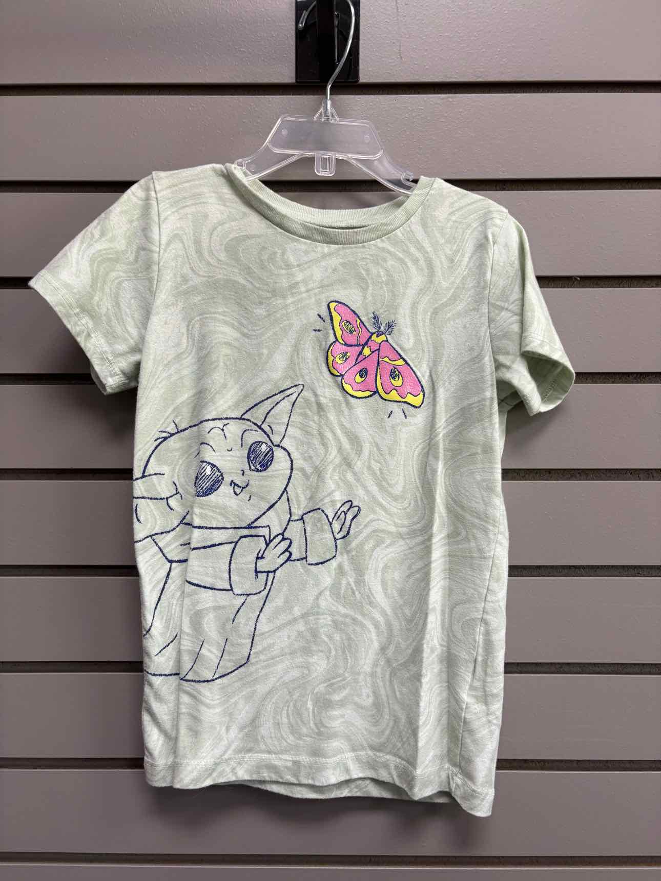 Girl's Child Size 7 Star Wars Green Short Sleeve Shirt