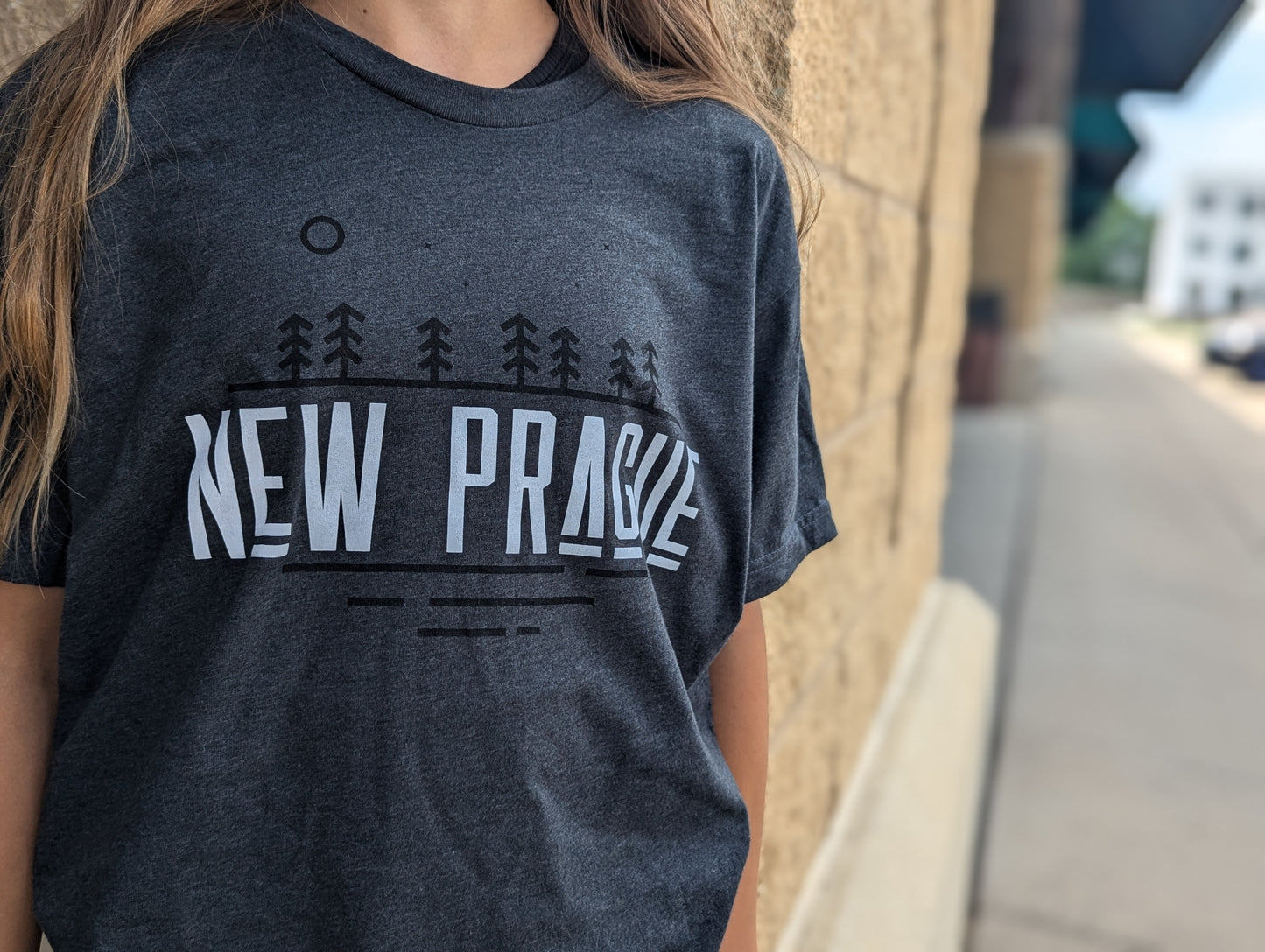 Plus Size Charcoal New Prague Tee
