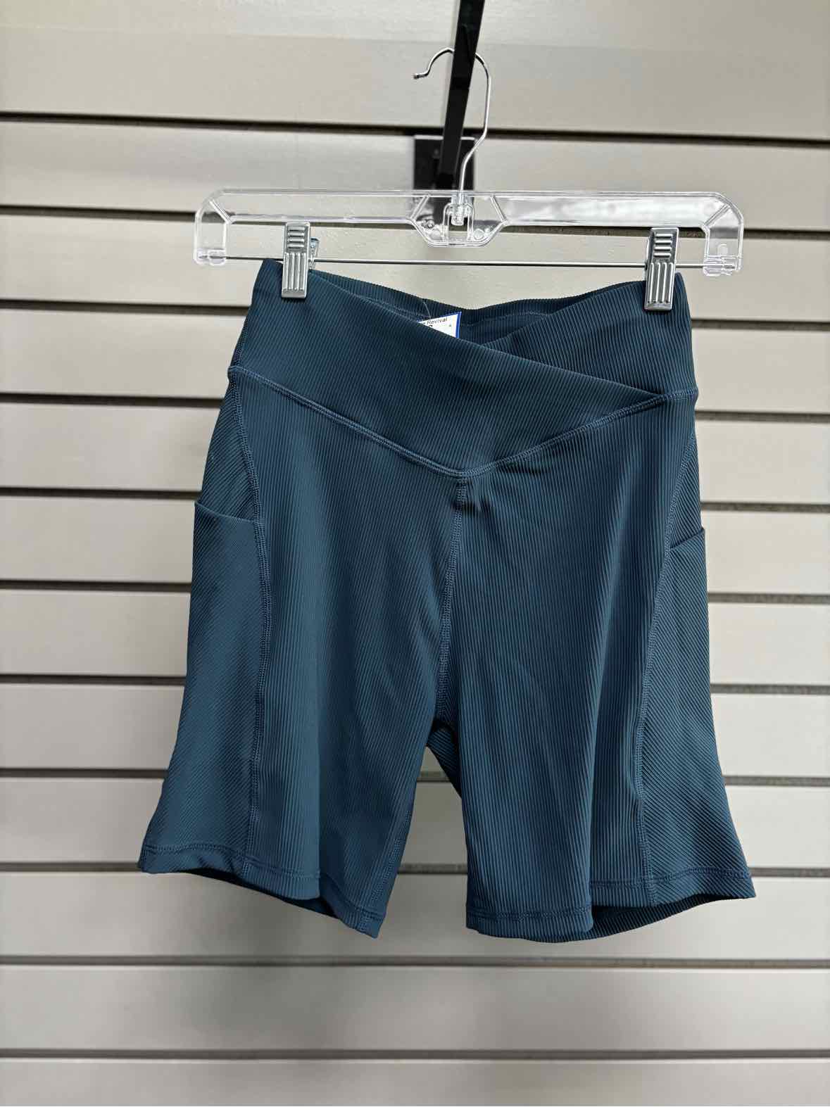 Women's Women Size S Unknown Blue Ribbed Short