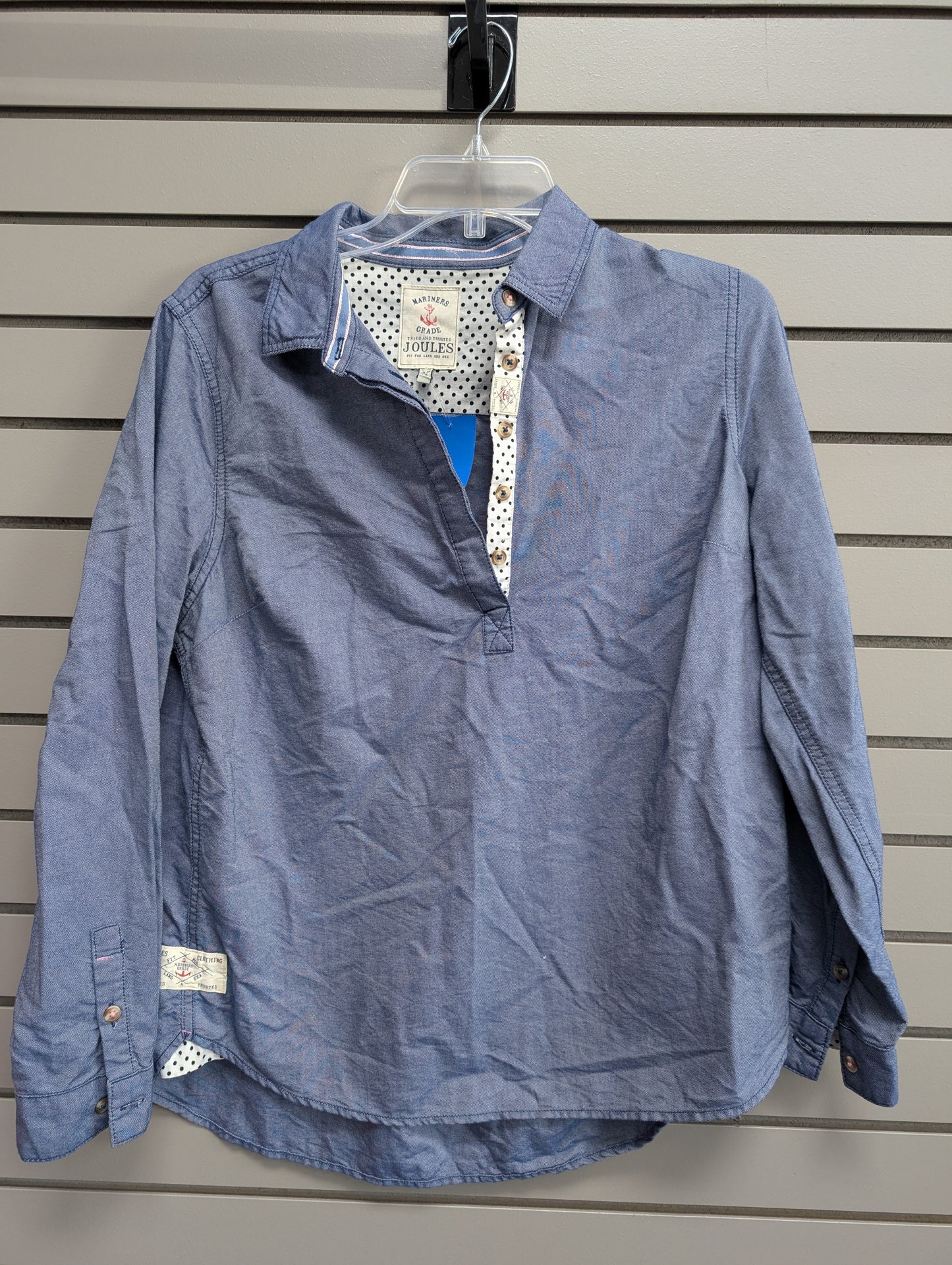 Women's Women Size 10 Light Blue Mariners Grade Long Sleeve Shirt