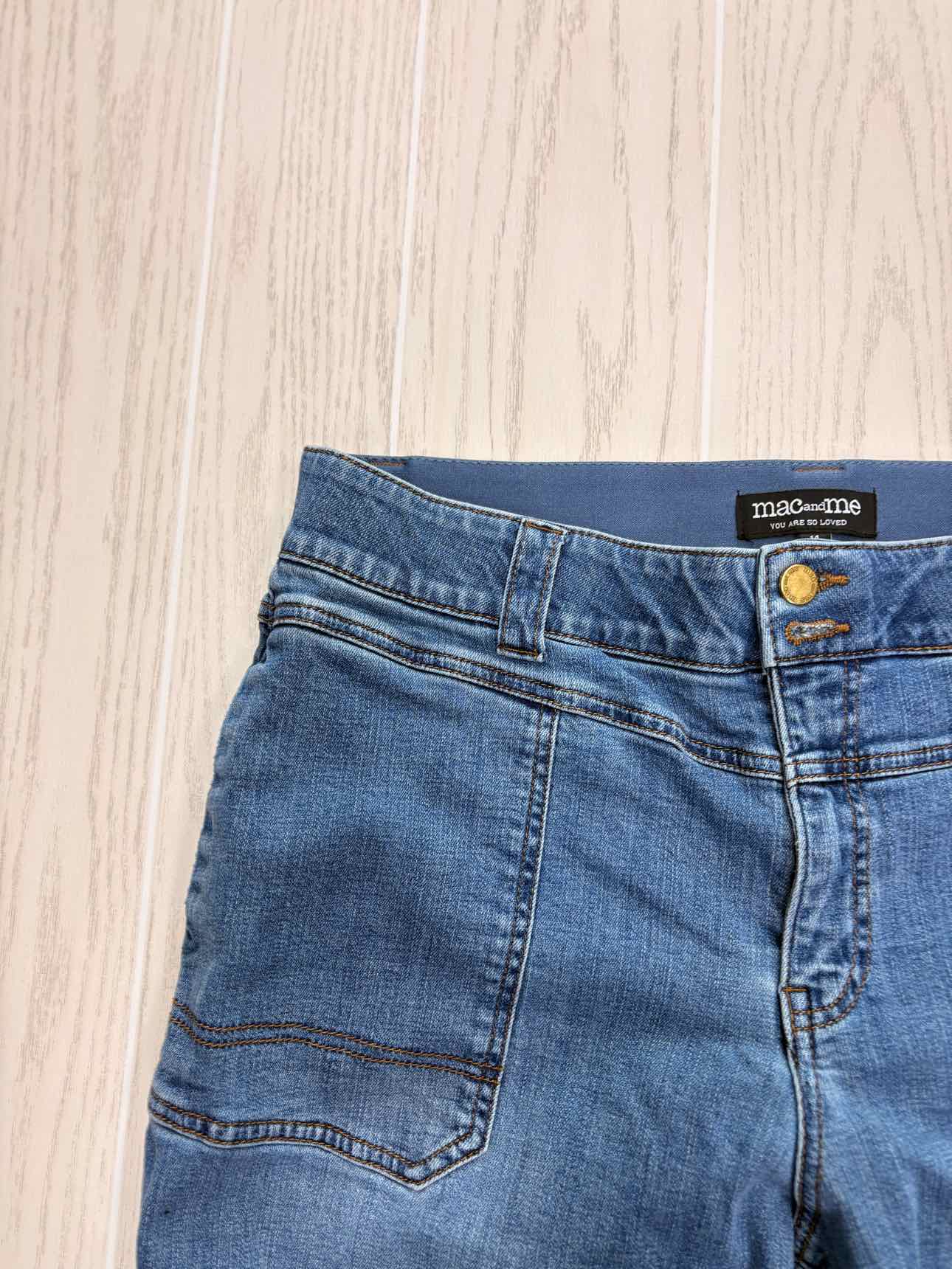 Women's Waist Size 14 Mac and Me Blue Wide Leg Jean