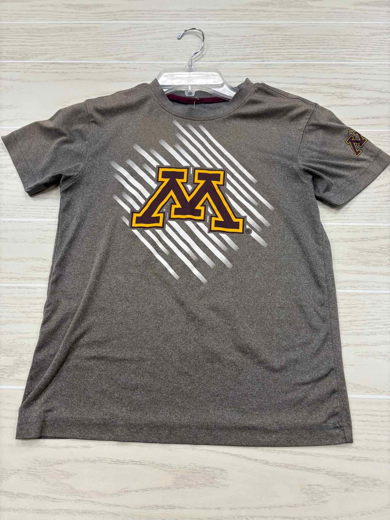 Boys S Gray UMN Short Sleeve Shirt