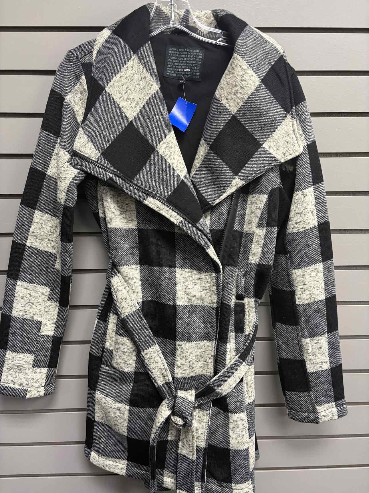 Women's Women Size L Steve Madden Black Plaid Jacket