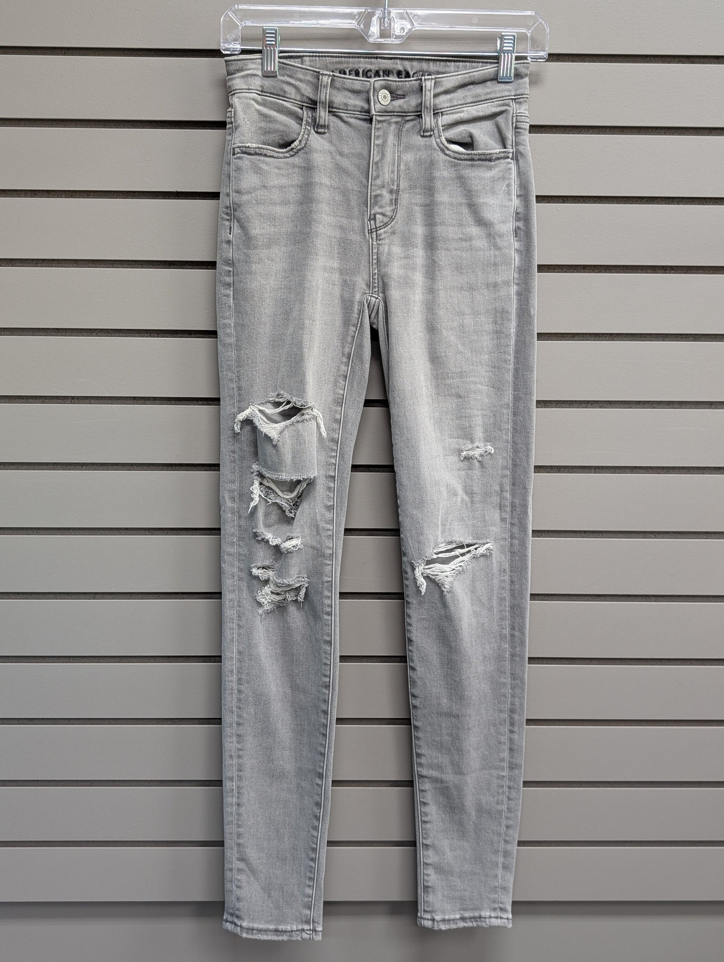 Women's Waist Size 000 American Eagle Gray Pant