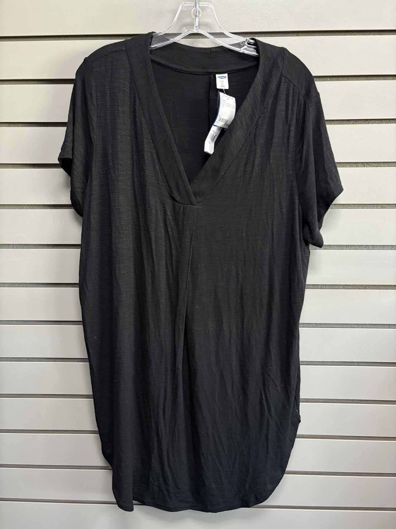 Women's Women Size L Tall Black Old Navy Short Sleeve Shirt