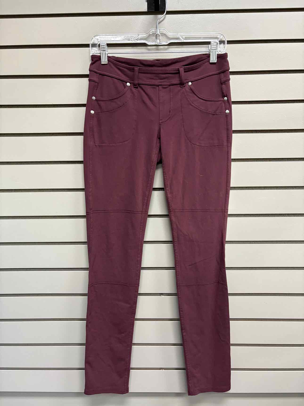 Women's Waist Size S Athleta Burgundy Dress Pant