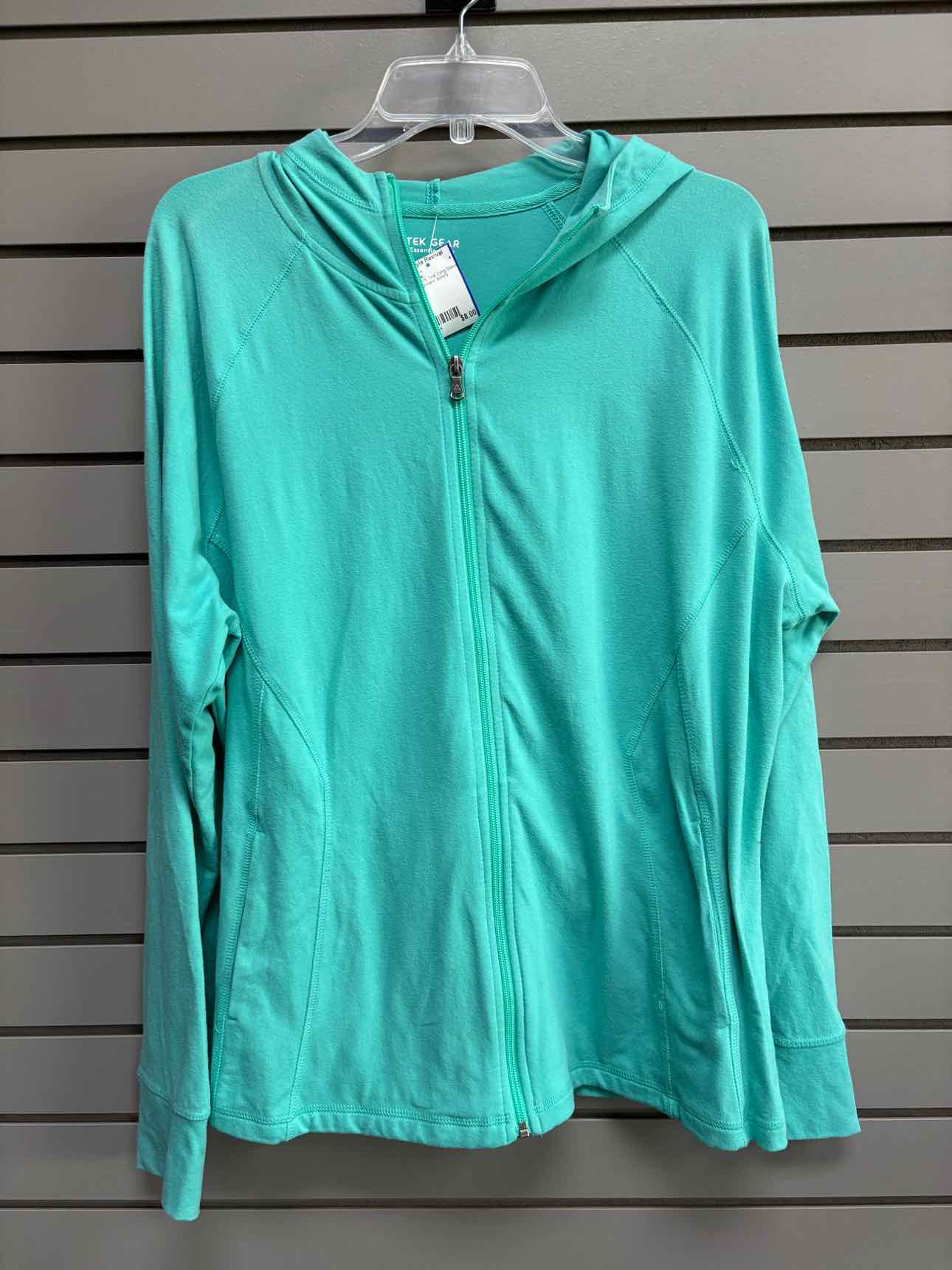 Women's Women Size 1X Teal Tek Gear Long Sleeve Sweatshirt