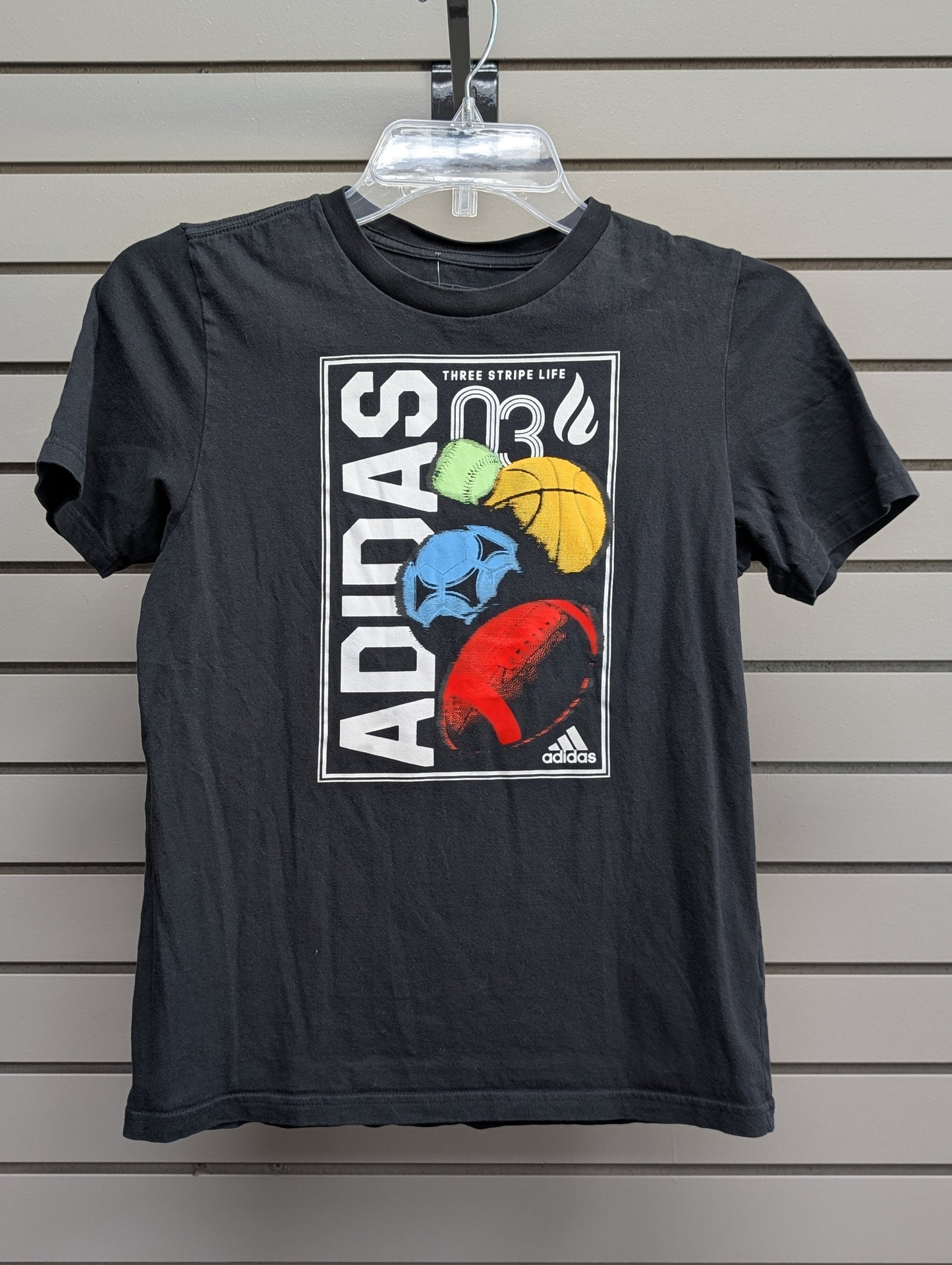 Boy's Child Size M Black Short Sleeve Shirt