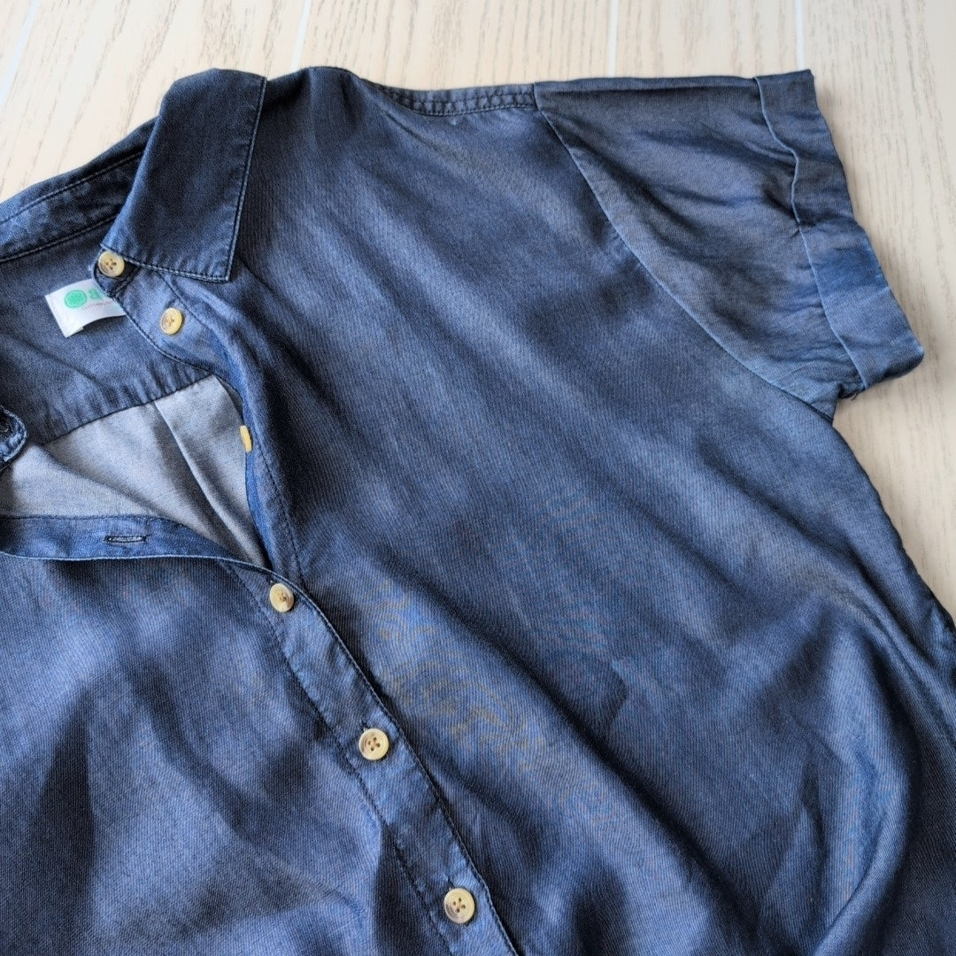Women's Women Size M Denim Aventura Crew Short Sleeve Shirt