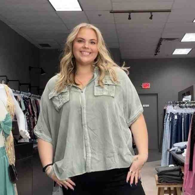 Dolman Sleeve Washed Tencel Safari Shirt