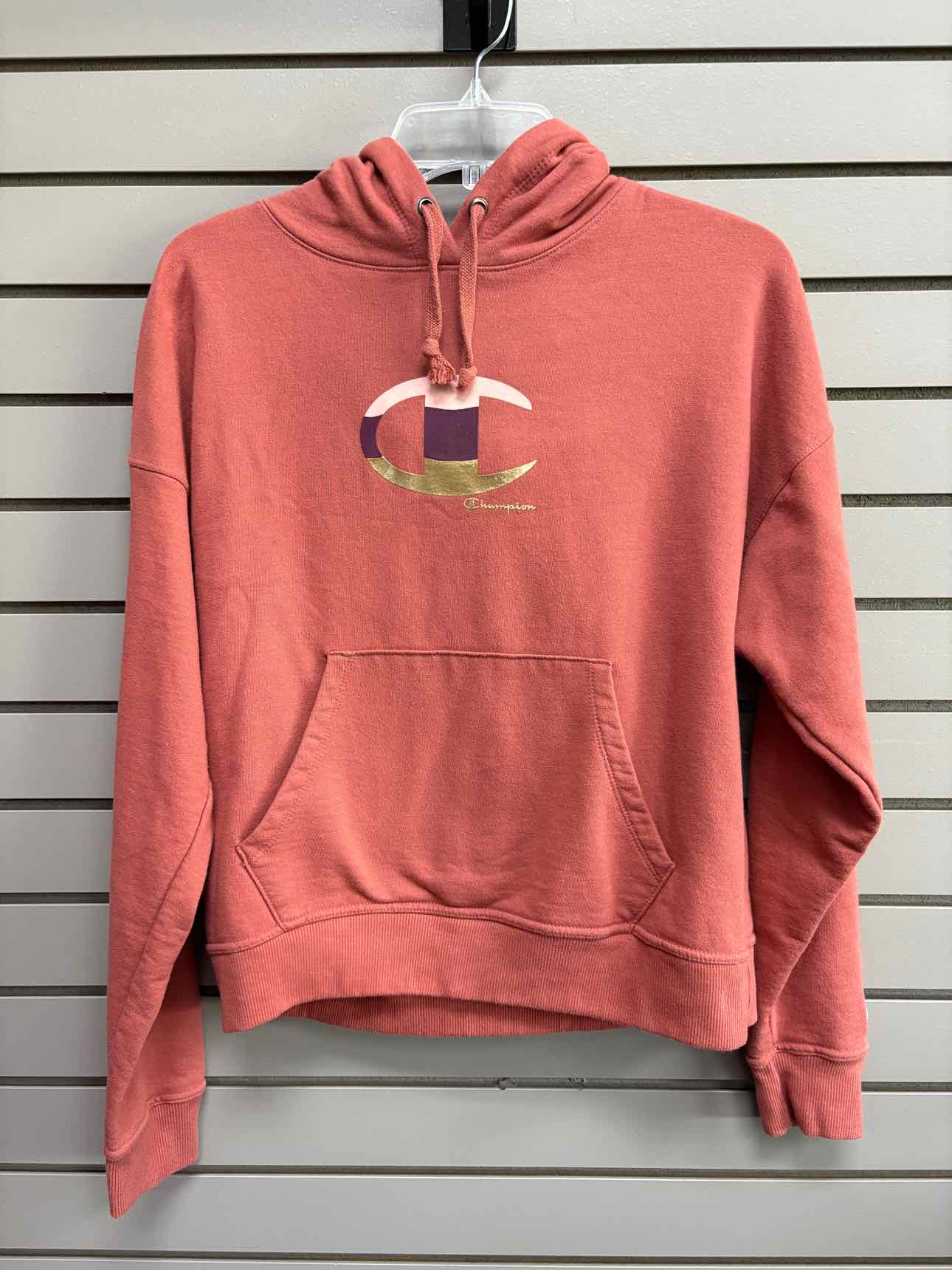 Women's Women Size S Mauve Champion Hooded Long Sleeve Sweatshirt