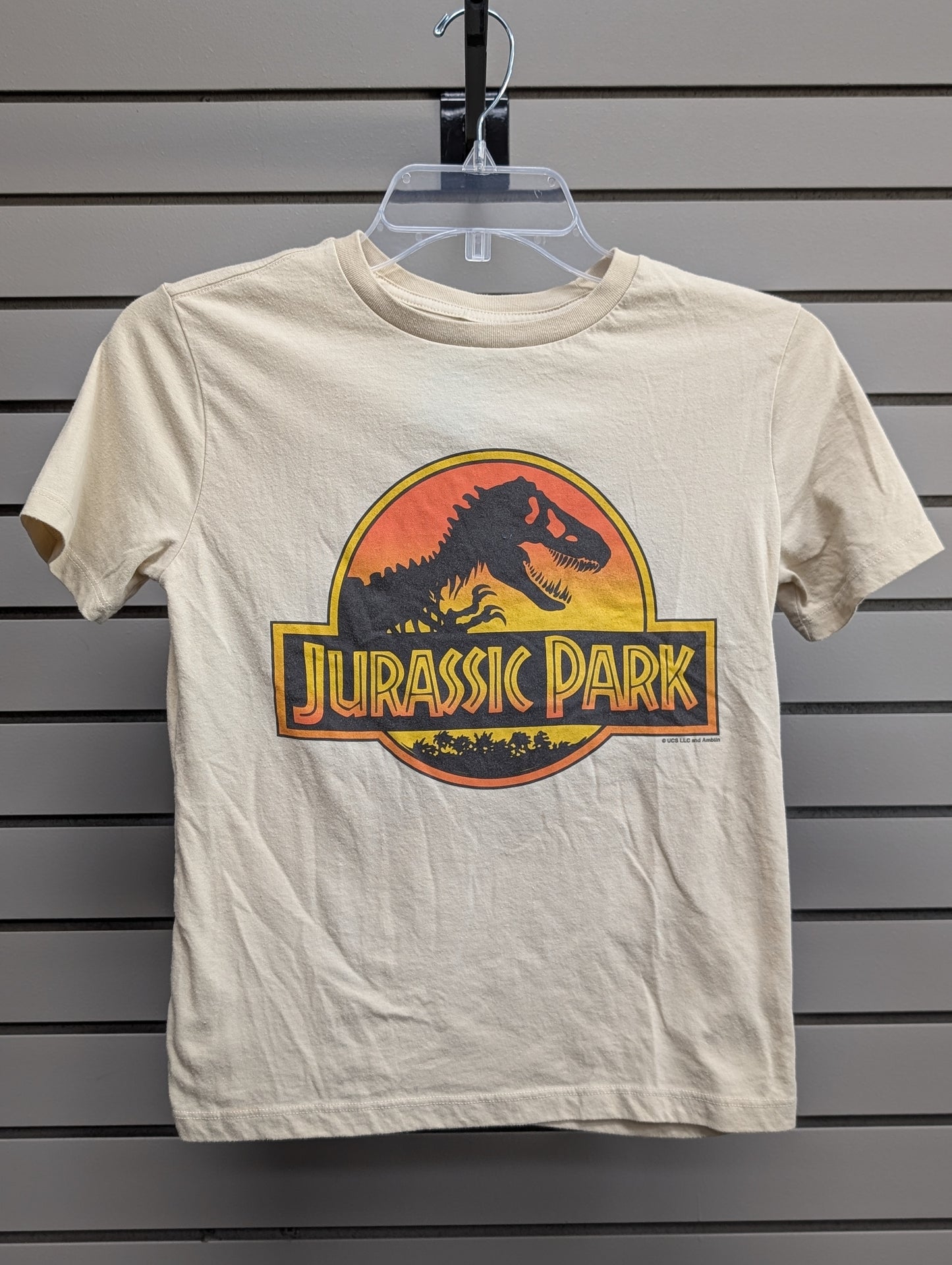 Boy's Child Size 10/12 Tan Short Sleeve Shirt