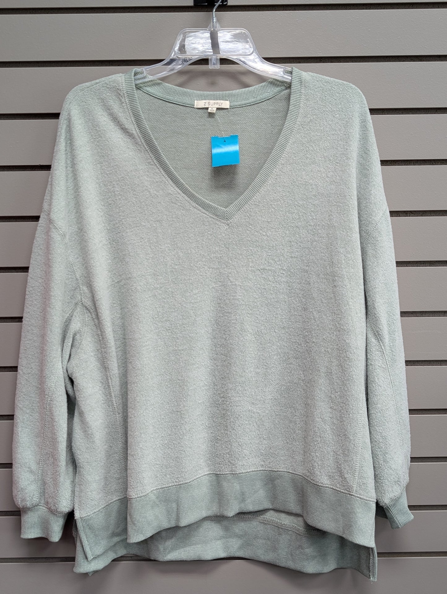 Women's Women Size S Mint Z Supply V-Neck Long Sleeve Shirt