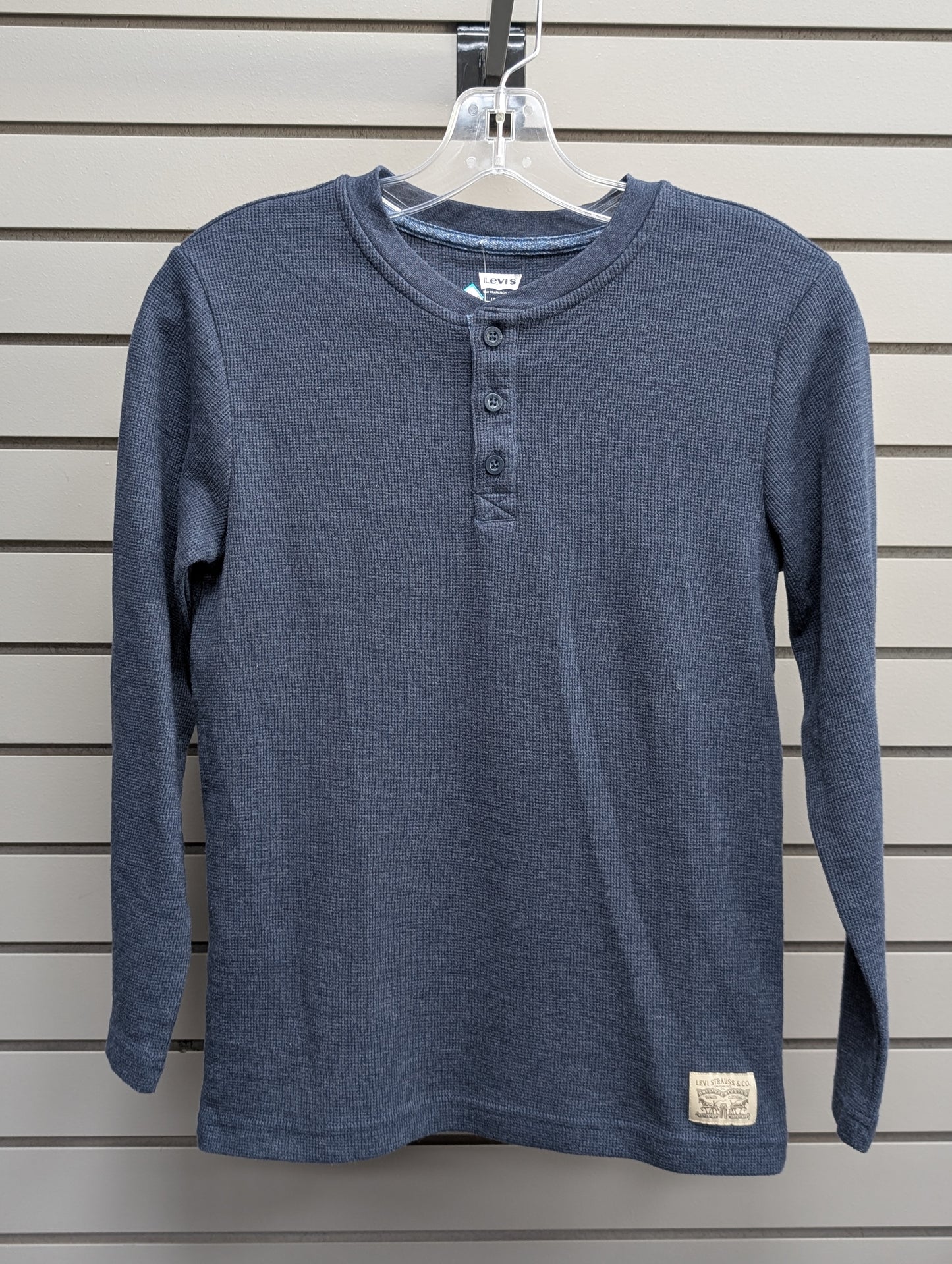 Boy's Child Size 10/12 Navy Long Sleeve Shirt