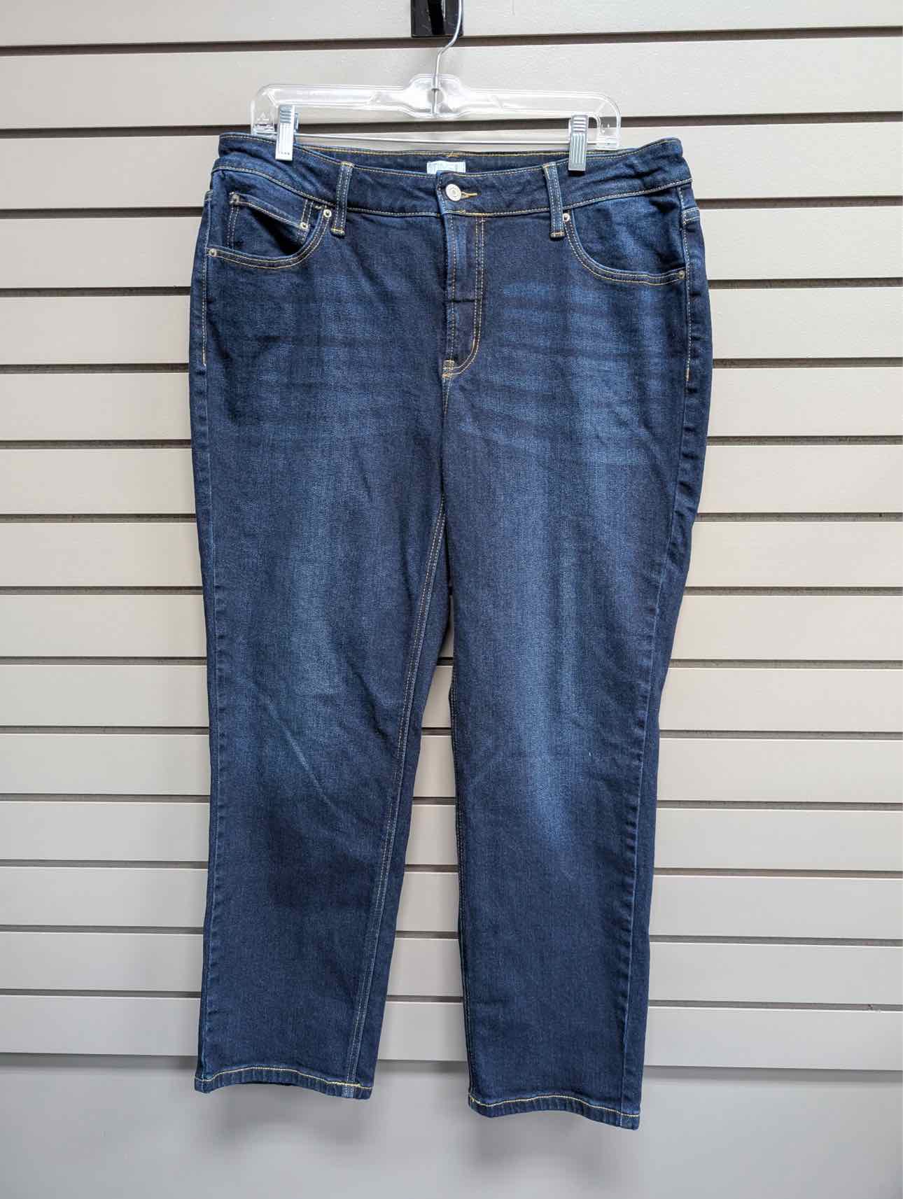 Women's Waist Size 16 time tru Dark Blue Denim Jean
