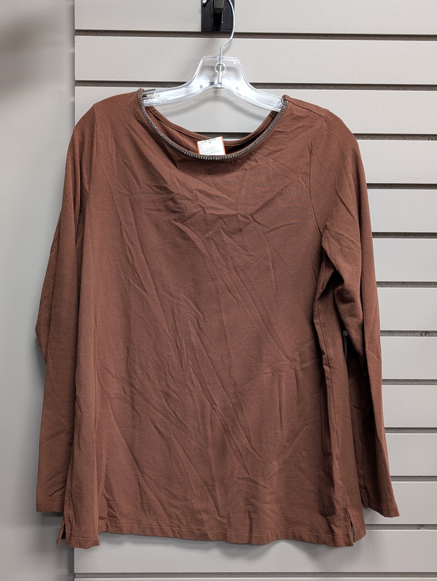 Women Size M Brown belle Long Sleeve Shirt