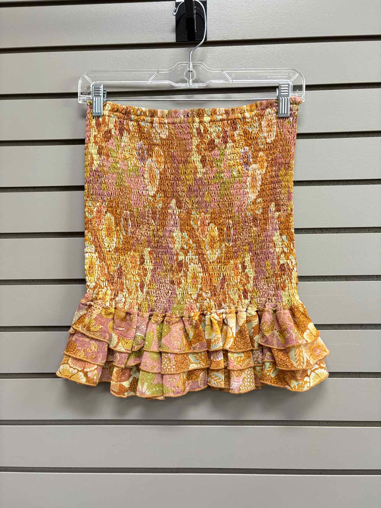 Women's Women Size M Orange Olivaceous Floral Sleeveless Shirt