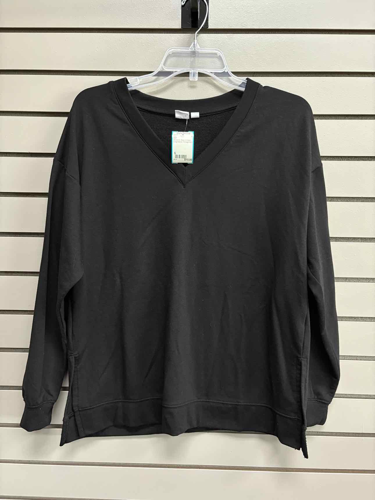 Women's Women Size S Black GAP V-Neck Long Sleeve Shirt