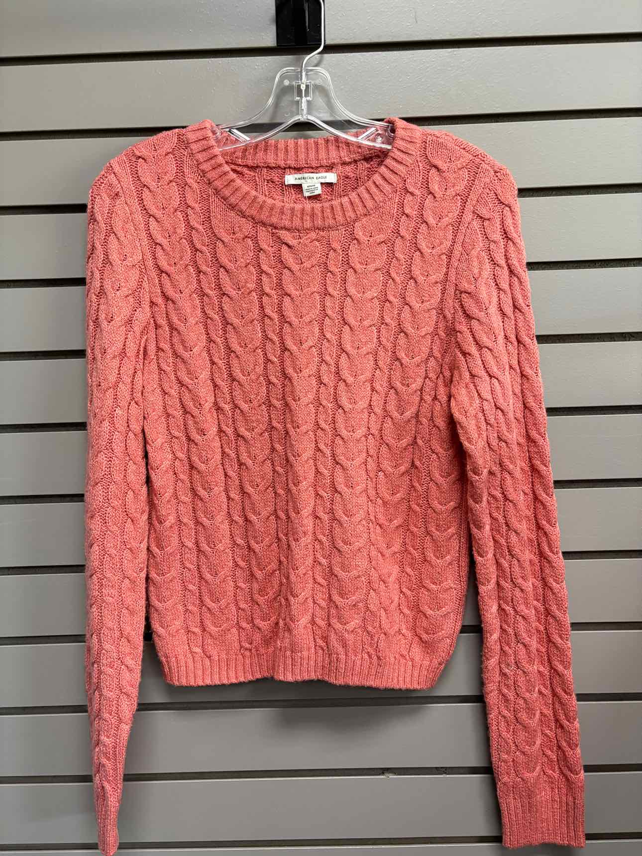 Women's Women Size M Coral American Eagle Crew Long Sleeve Sweater