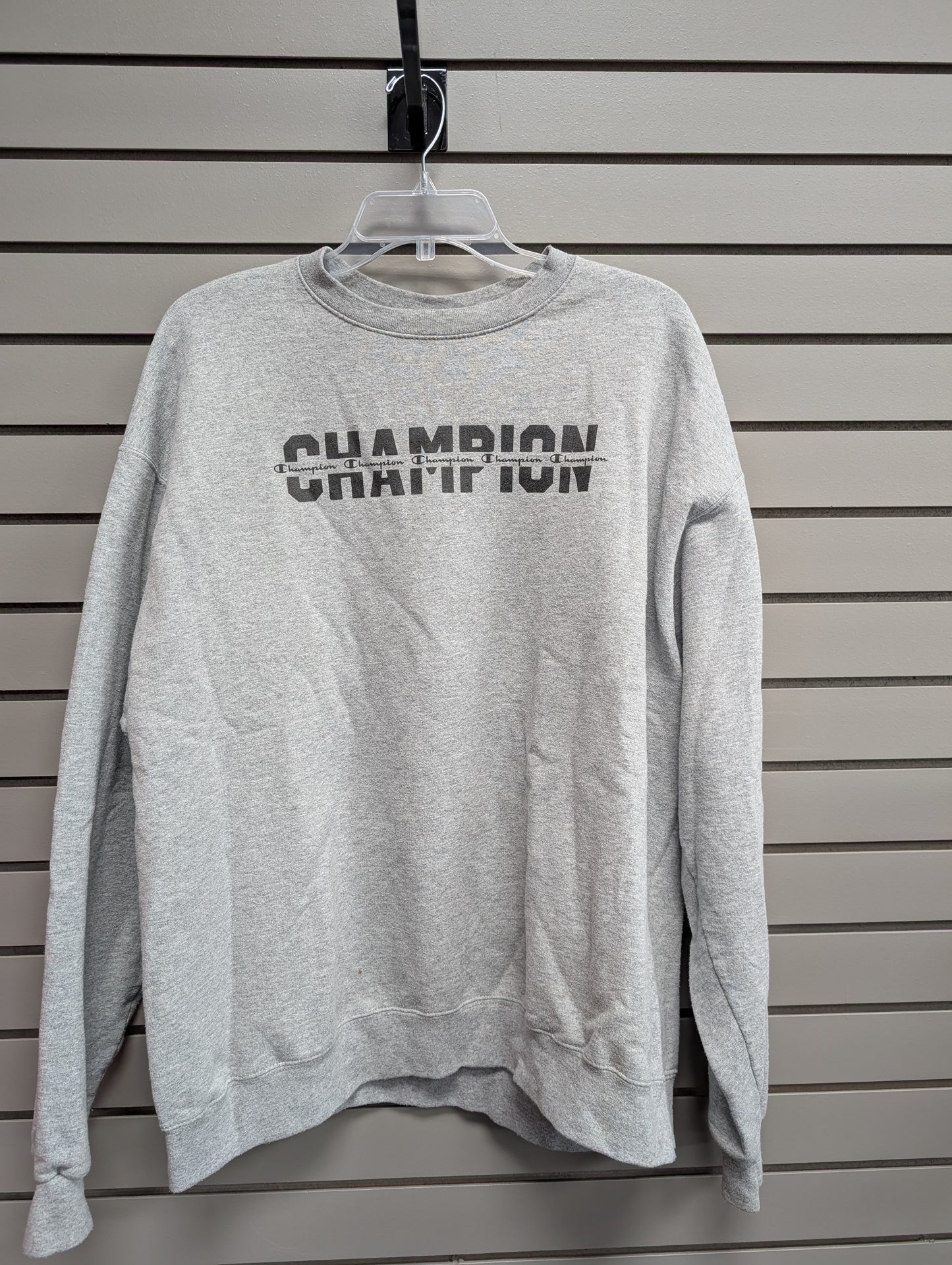 Women's Women Size 2X Gray Champion Hooded Long Sleeve Sweatshirt