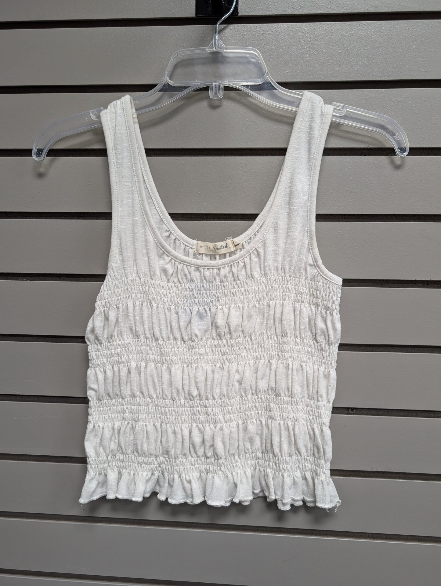 Women's Women Size S White Live To Be Spoiled Tank Shirt