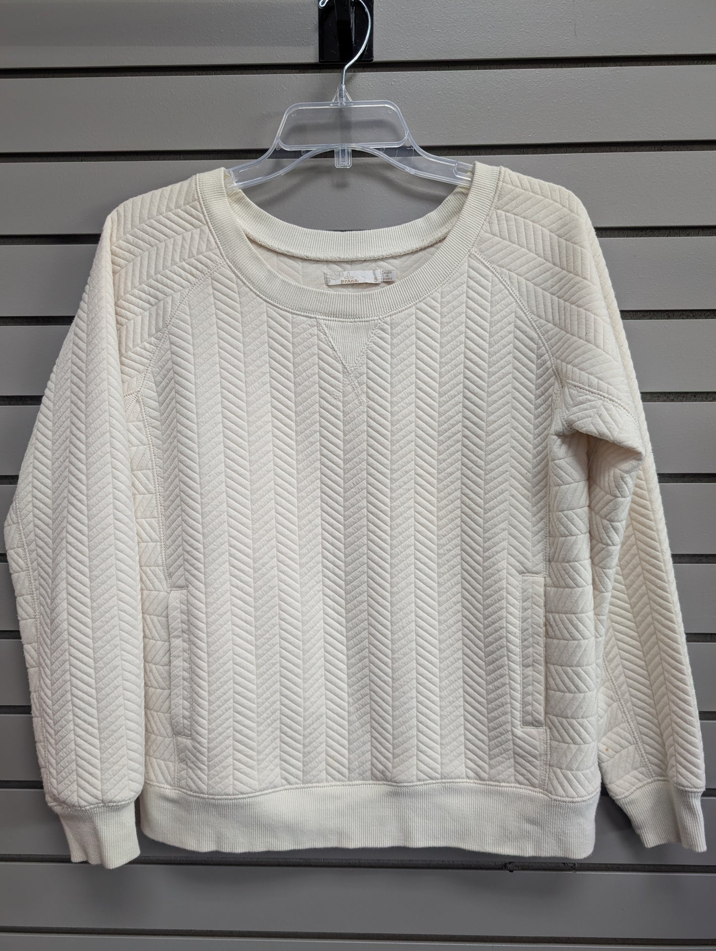 Women's Women Size S Cream Prana Long Sleeve Sweater